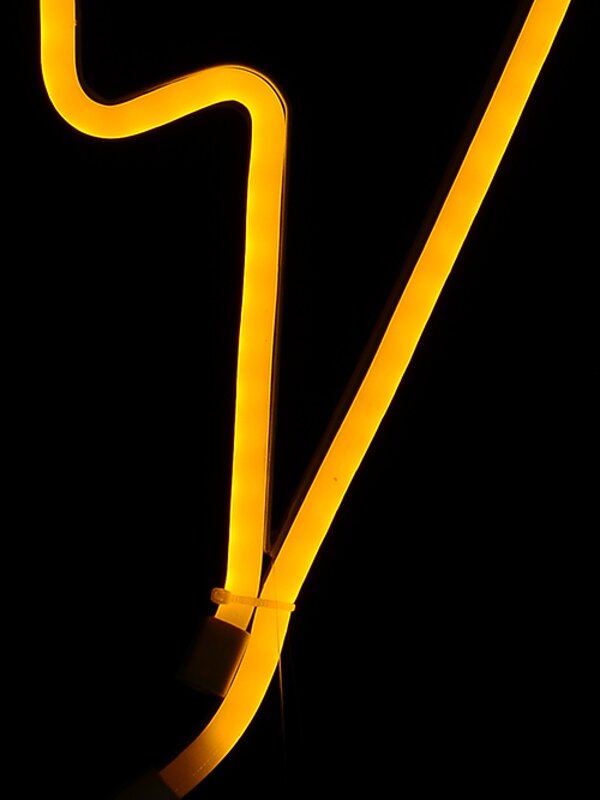 Yellow Lightning Bolt Flat Neon Flex Rope Light Display - 36cm — image 3