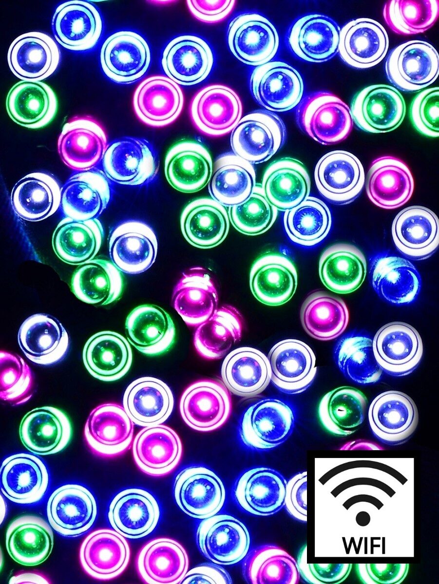500 Multi Pastel Colour LED WiFi Smart App String Fairy Lights 8 Function | 25m