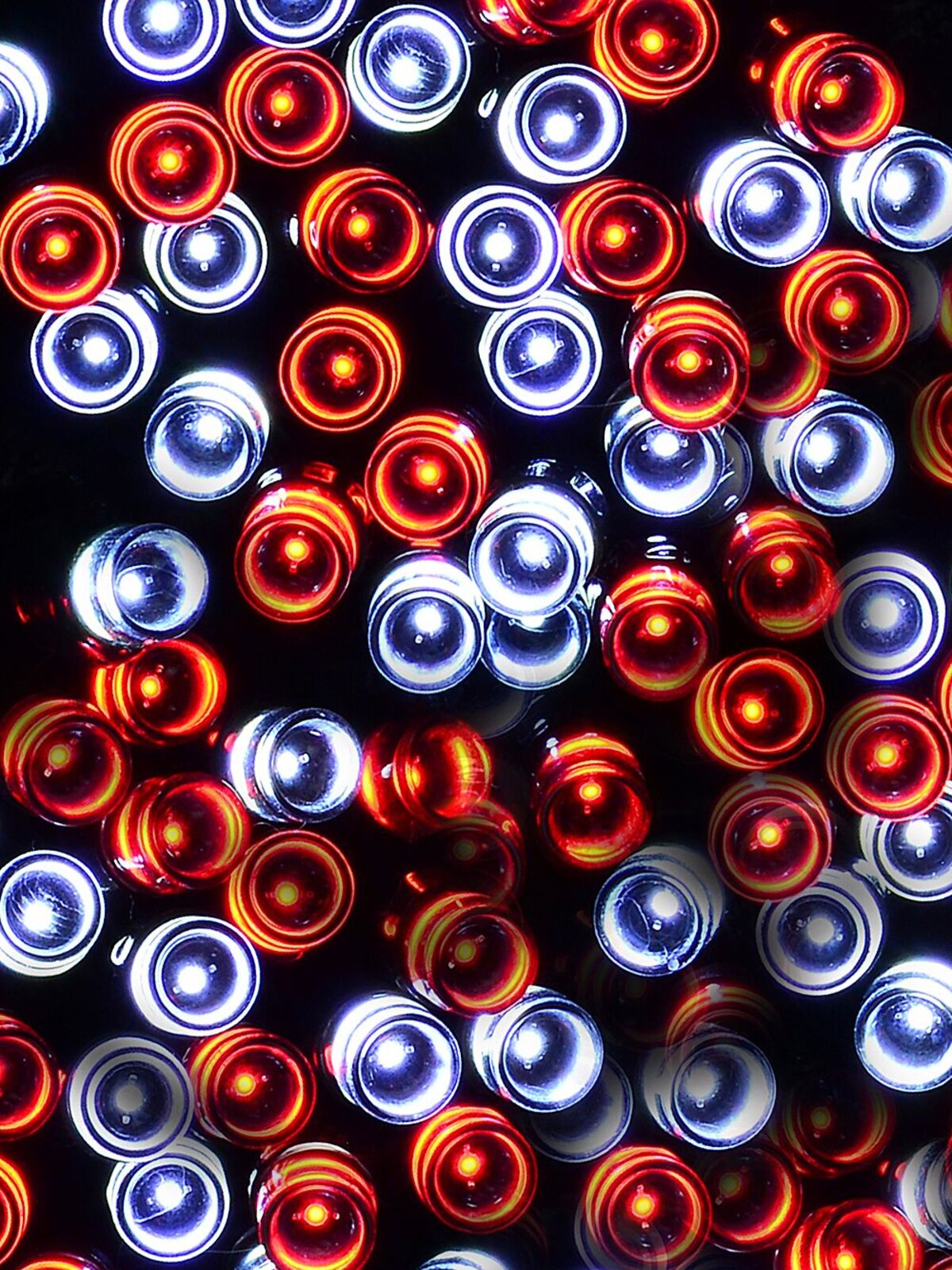 1000 Red & Cool White LED String Fairy Lights 8 Function With Timer | 50m