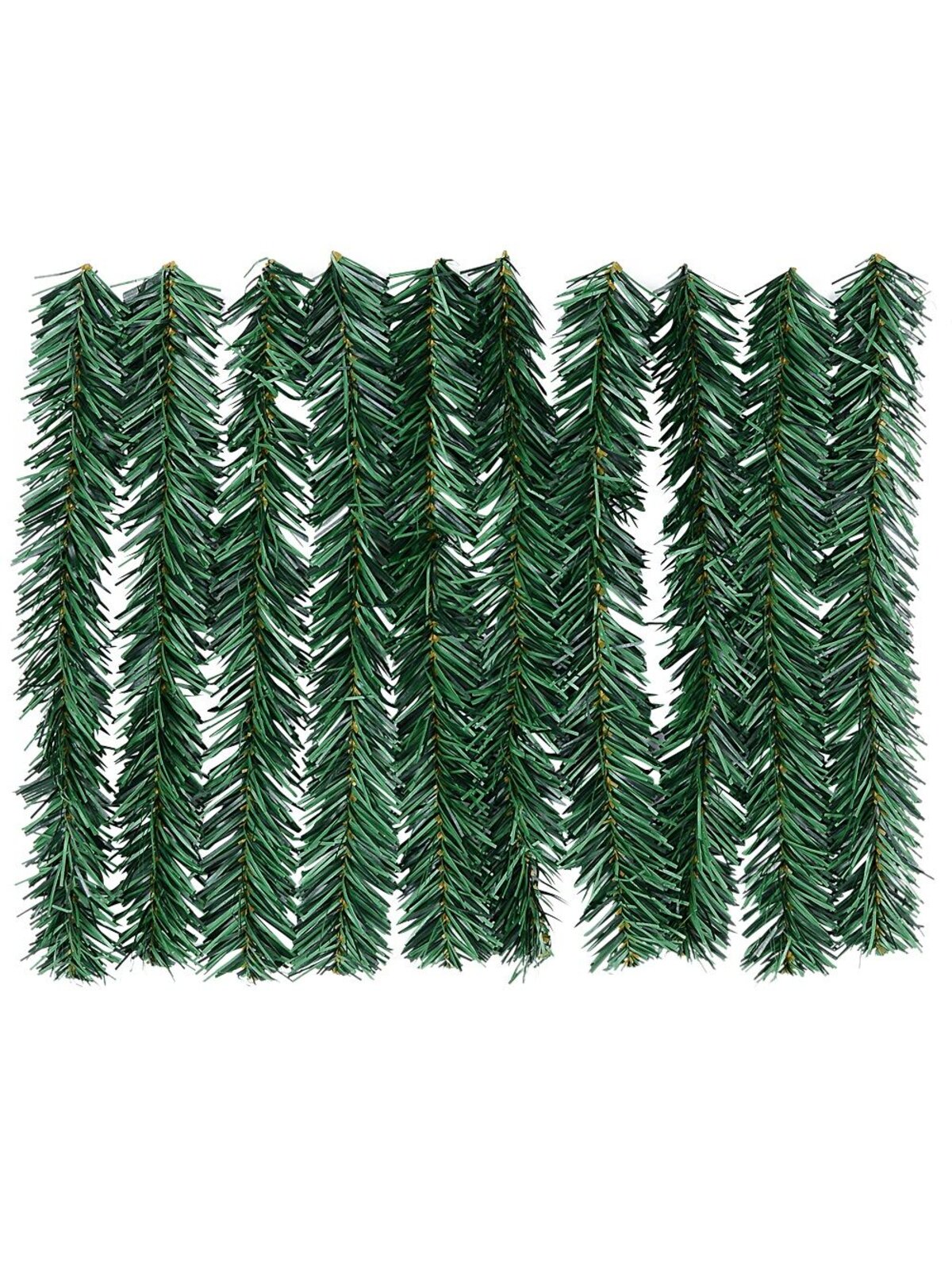 10x Green Reusable Pine Garland & Tree Twist Ties | 30cm