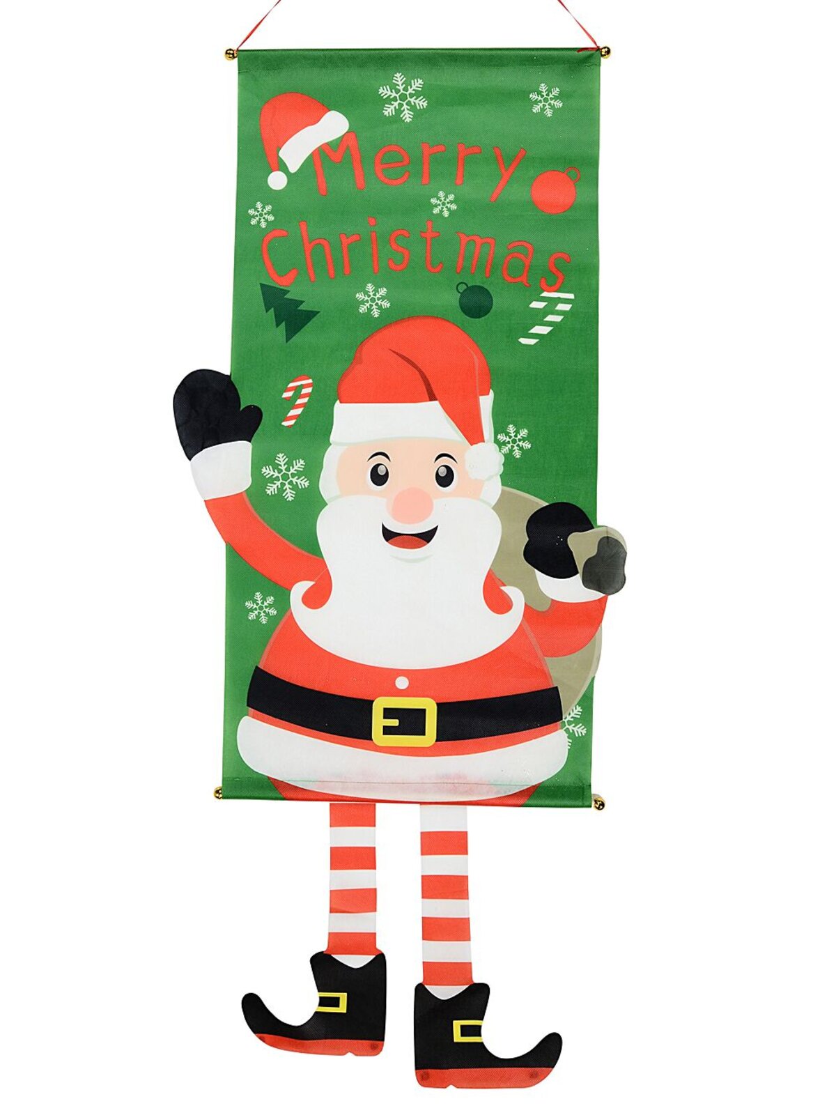 1.1m Large Merry Christmas & Santa Vertical Banner