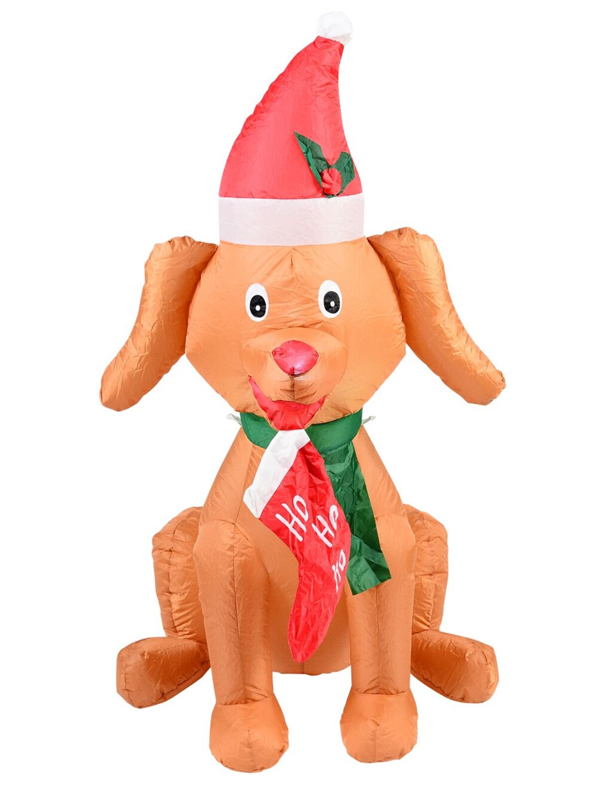 1.3m Cute Sitting Puppy Holding Stocking | LED Outdoor Inflatable