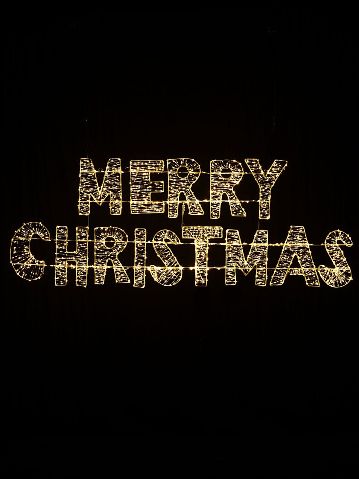 1.6m Vibrant Merry Christmas Outdoor LED Warm White String Light Display