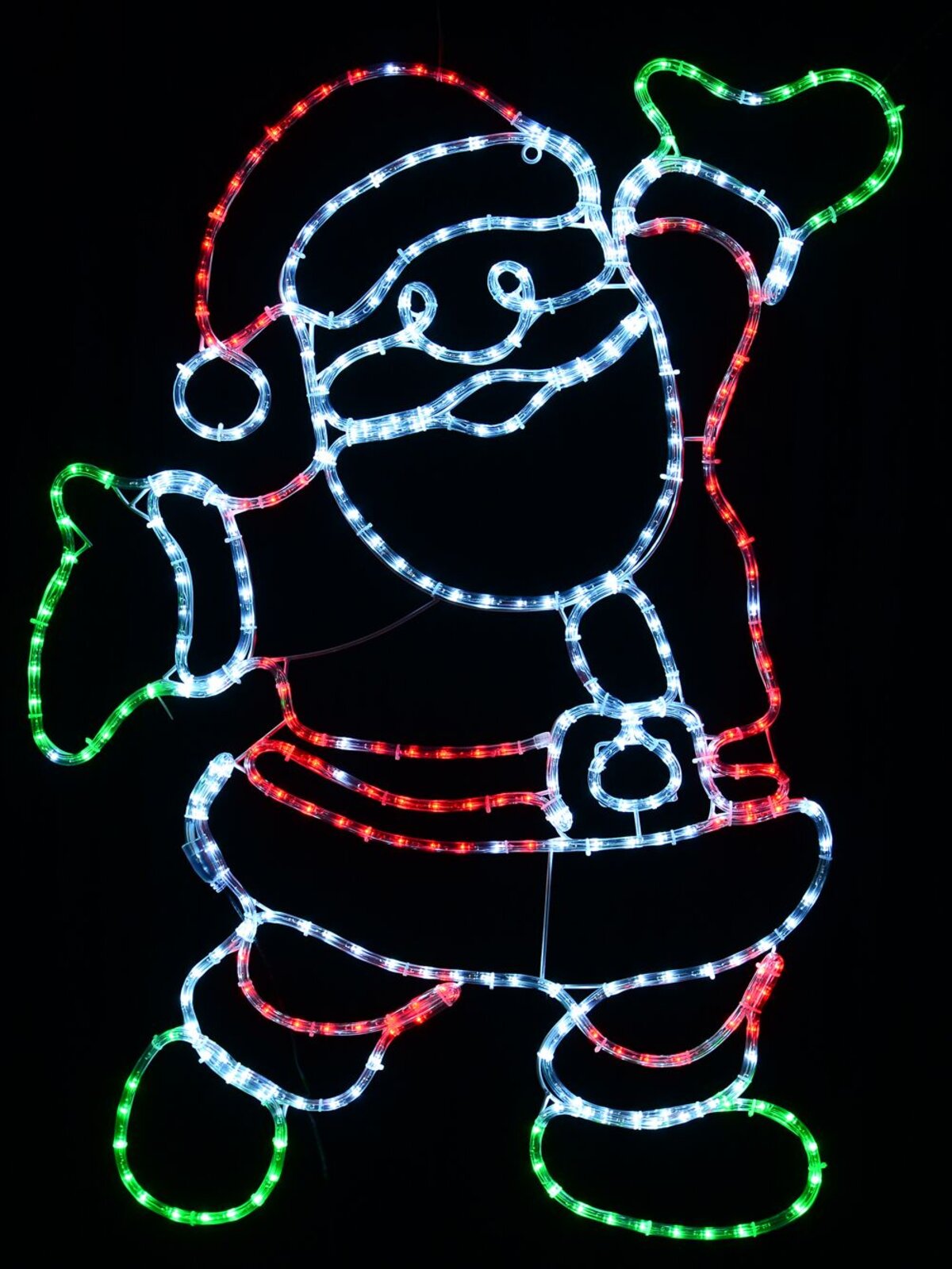 1m Jolly Posing Santa LED Rope Light Silhouette With Twinkle Effect