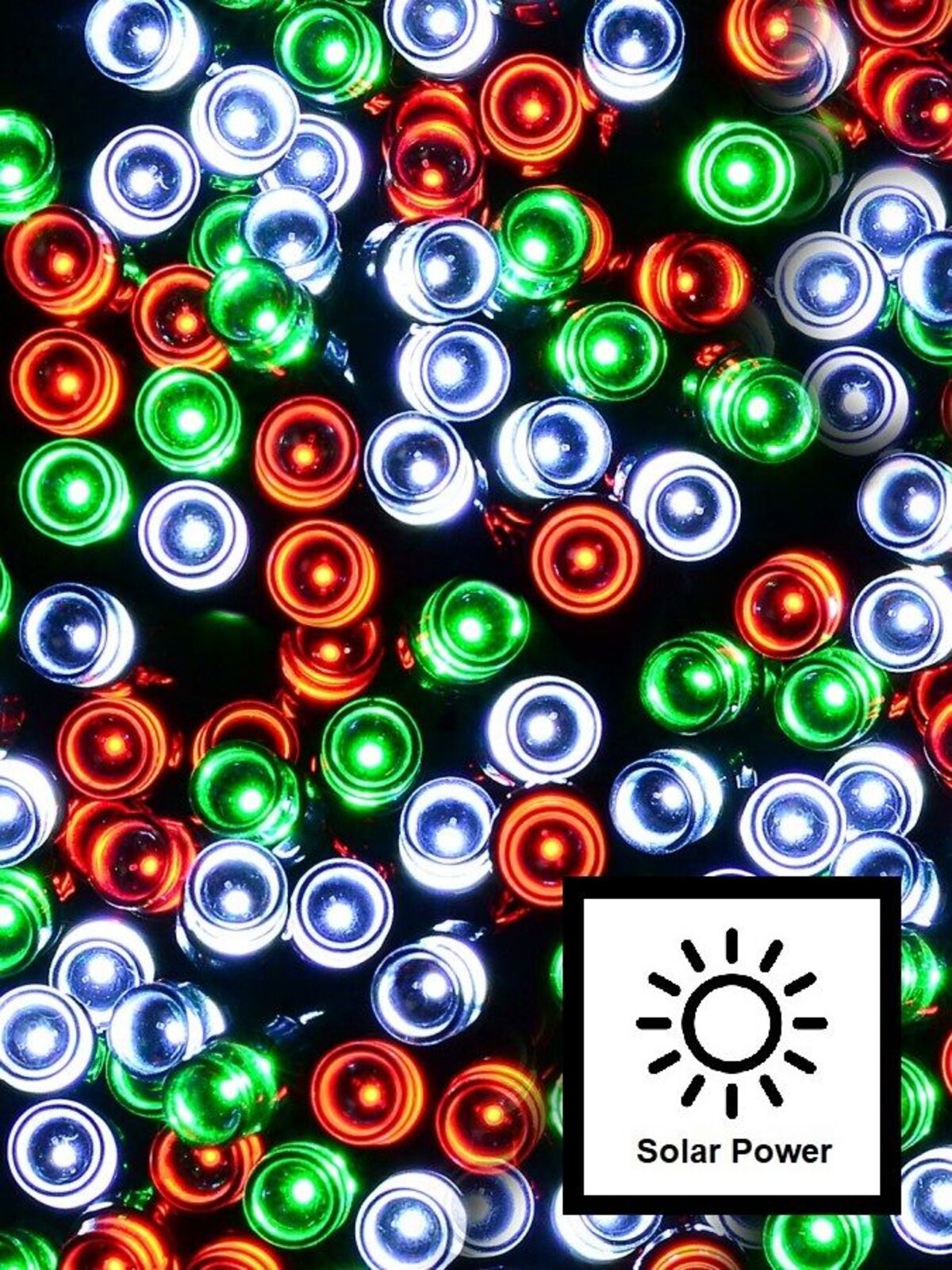 300 Multi Christmas Colour LED Solar String Fairy Lights With 8 Function | 15m