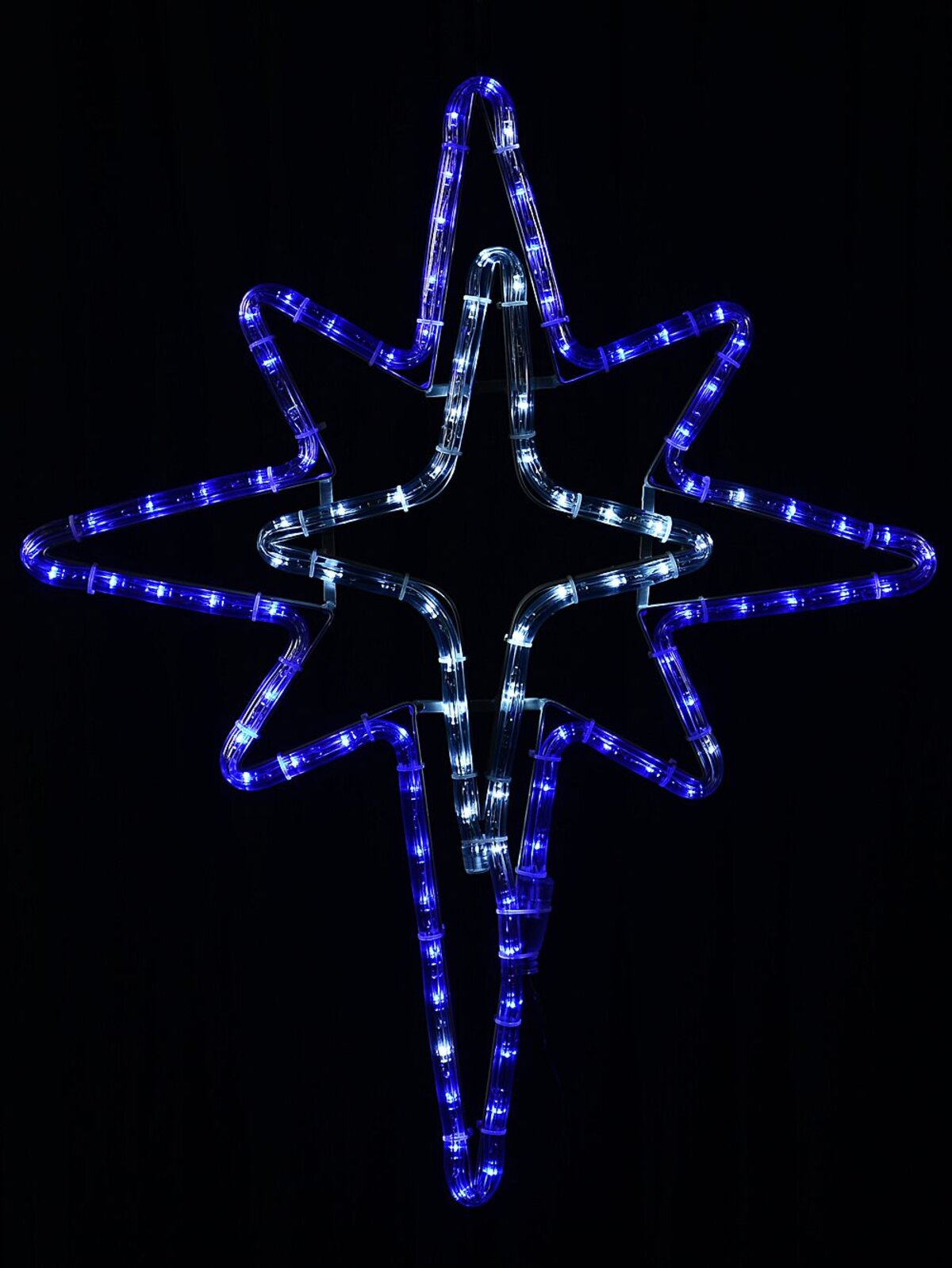 58cm Dynamic Blue & Cool White LED Star Of Bethlehem Outdoor Motif