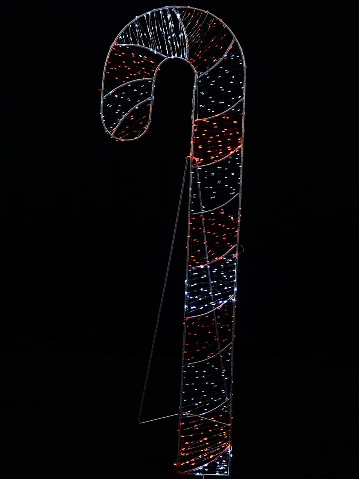 1.2m Vibrant Red & Cool White LED Candy Cane String Light Display