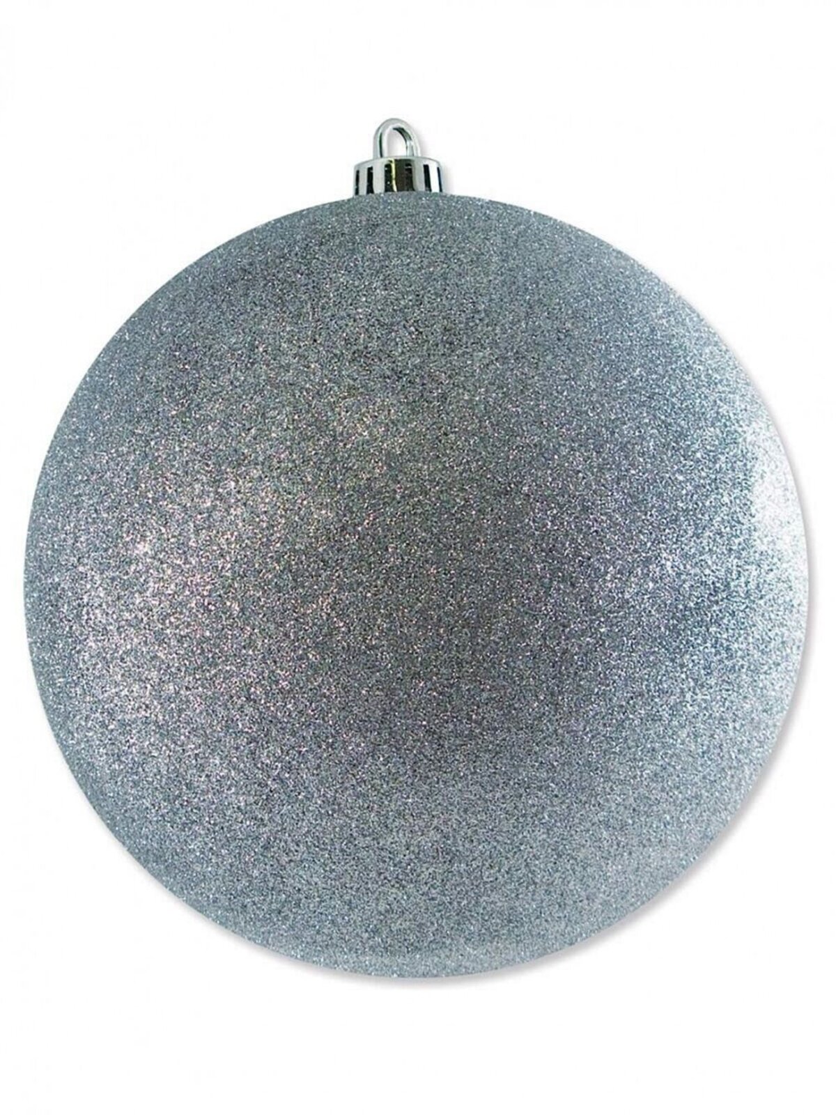 Majestic Silver Glitter Large Display Bauble | 20cm