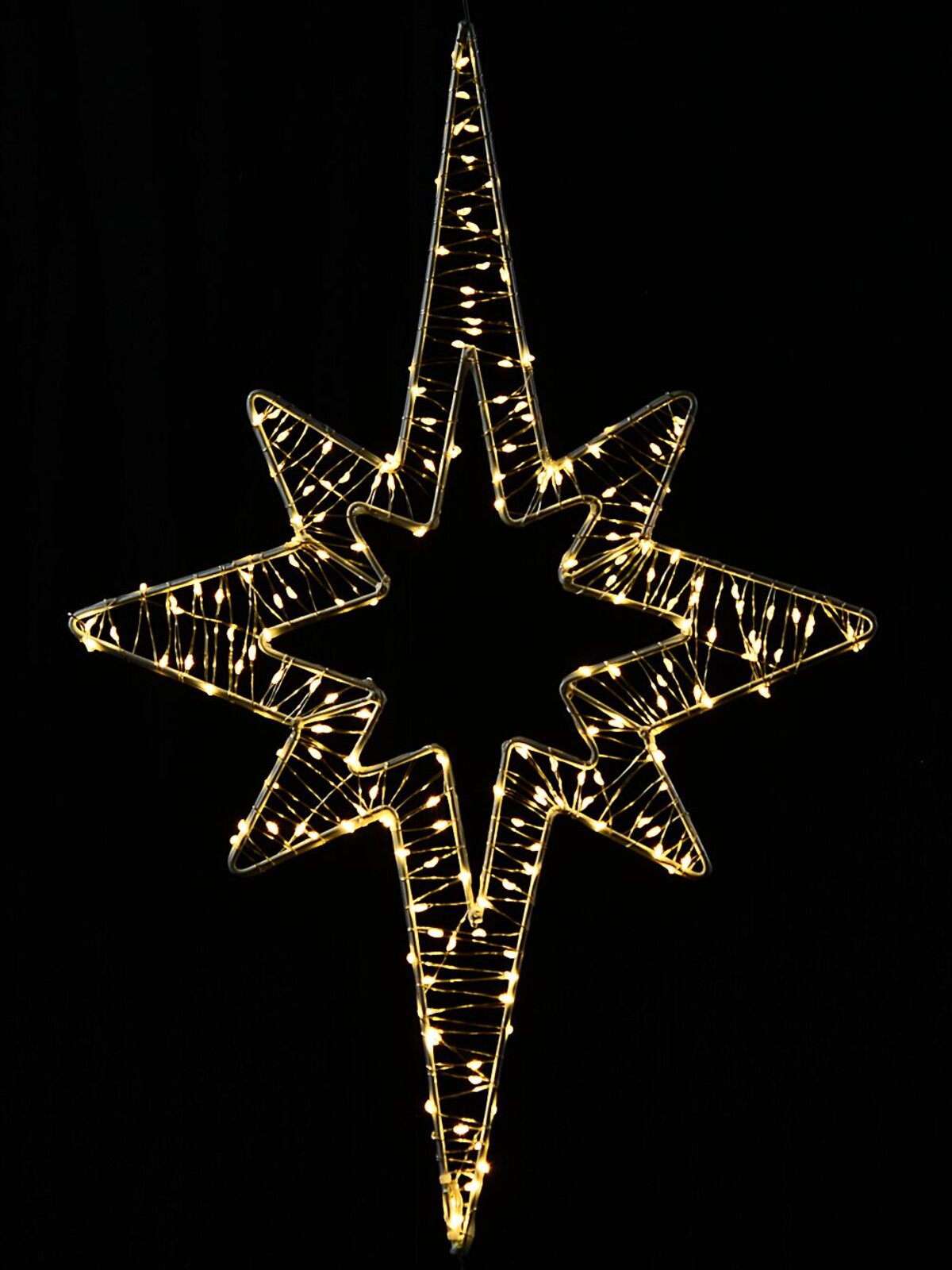 59cm Warm White LED Northern Star String Light Display