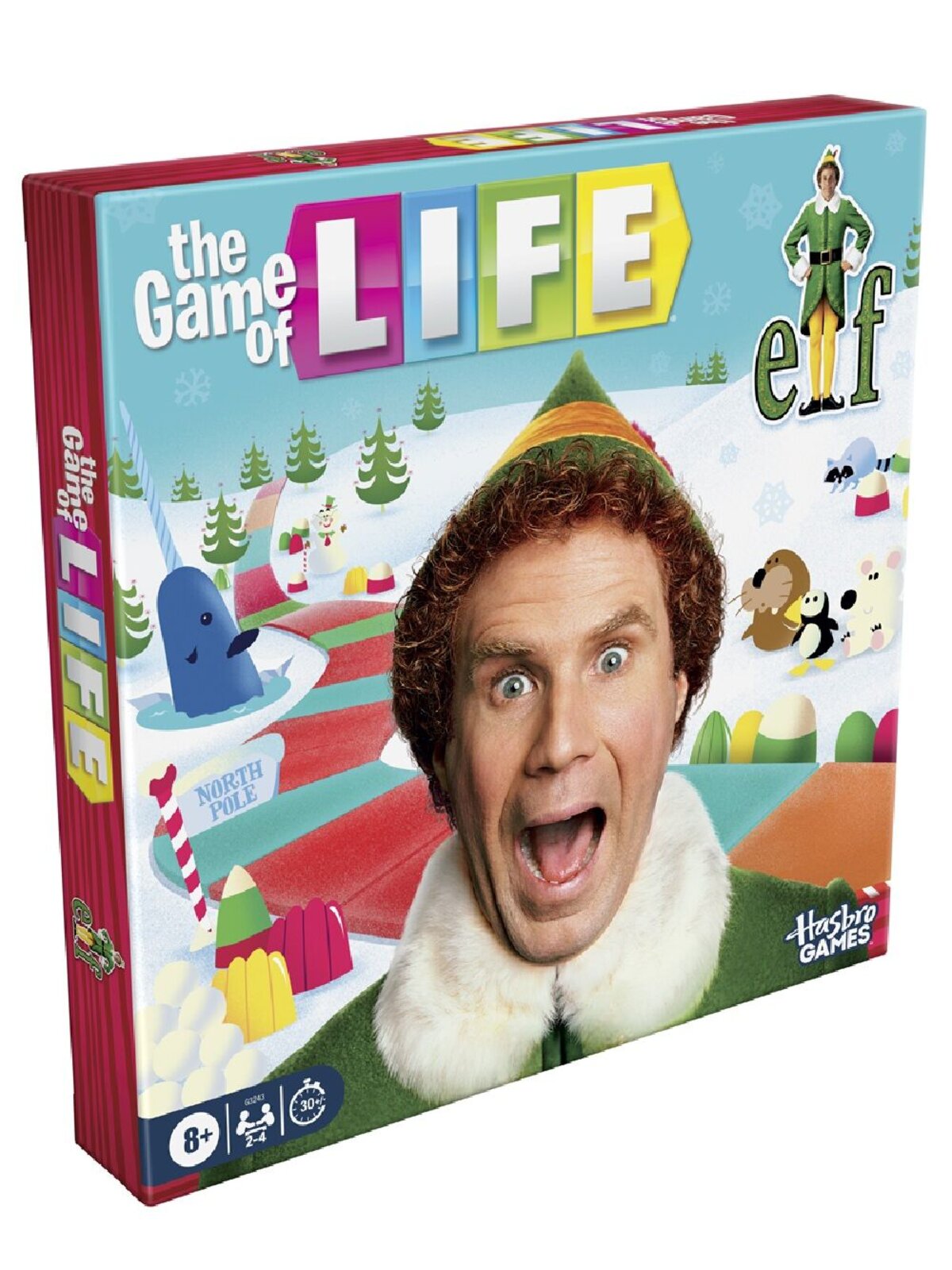 Official The Game of Life Elf Edition Board Game | Hasbro Holiday Family Game