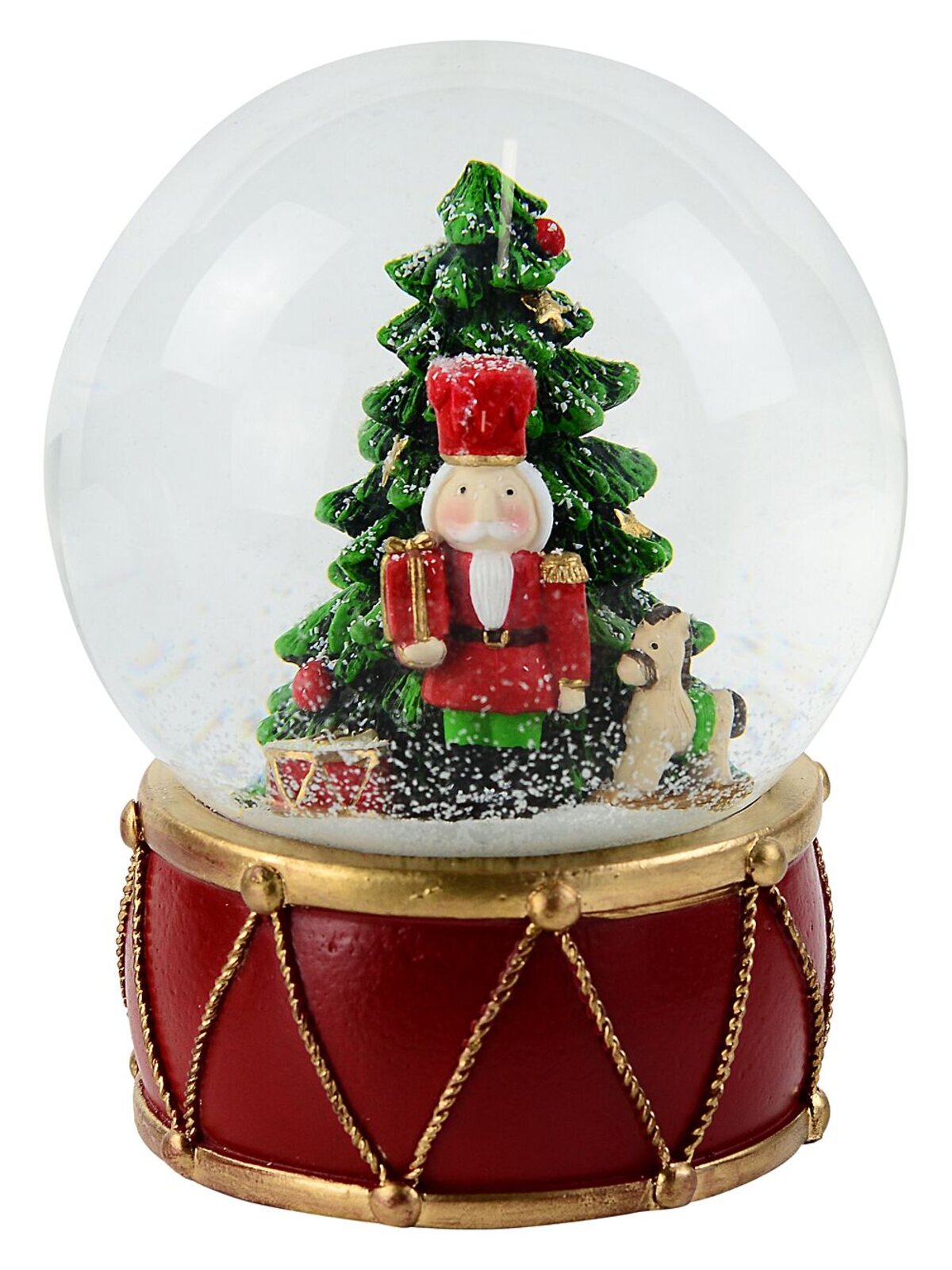 Nutcracker & Christmas Tree Waterball Christmas Snow Globe | 12cm