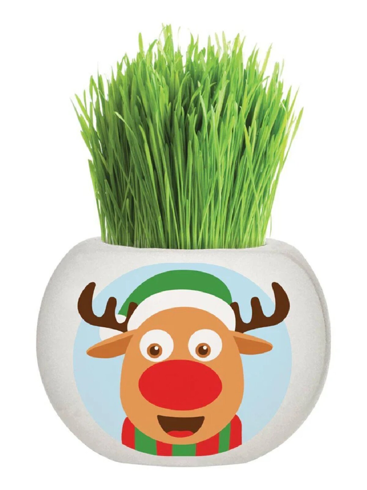 Mr. Fothergills Rudolph Grass Grow Kit | Miniature Ceramic Christmas Planter