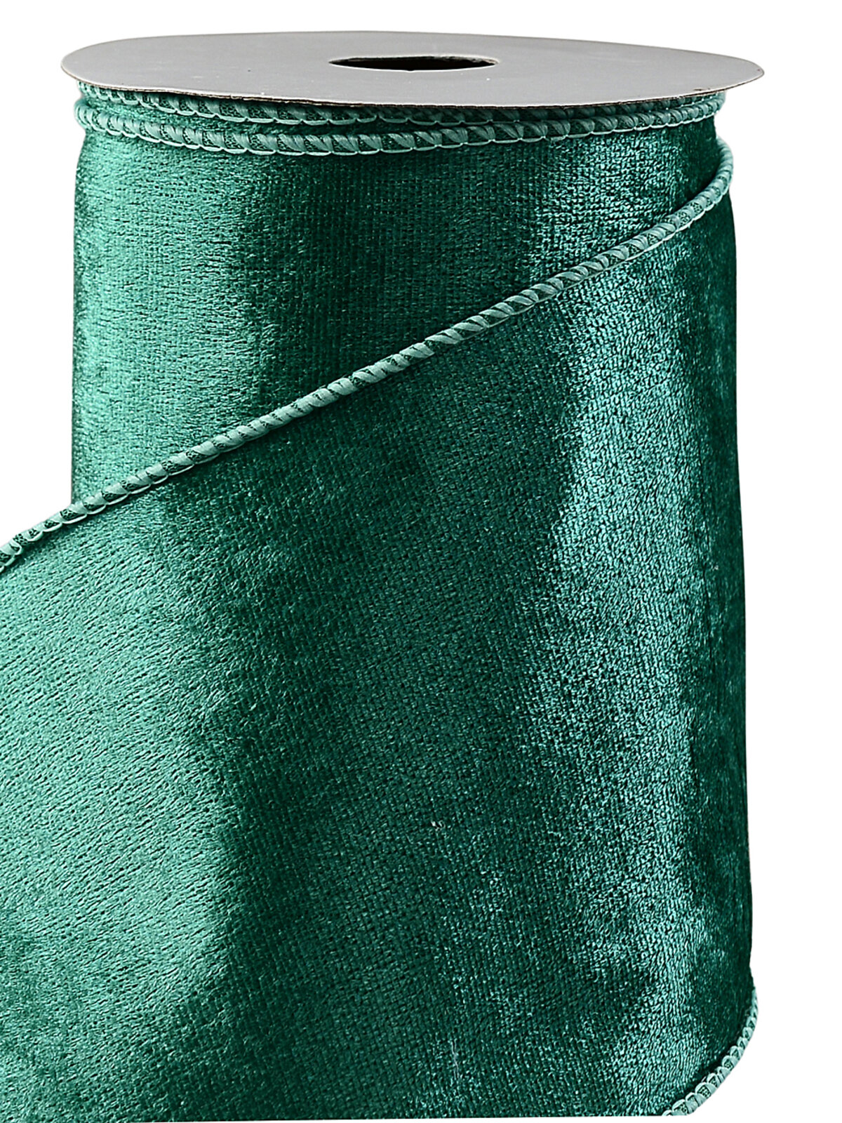 Wired Emerald Green Velvet Ribbon & Fabric Trim | 3m x 10cm