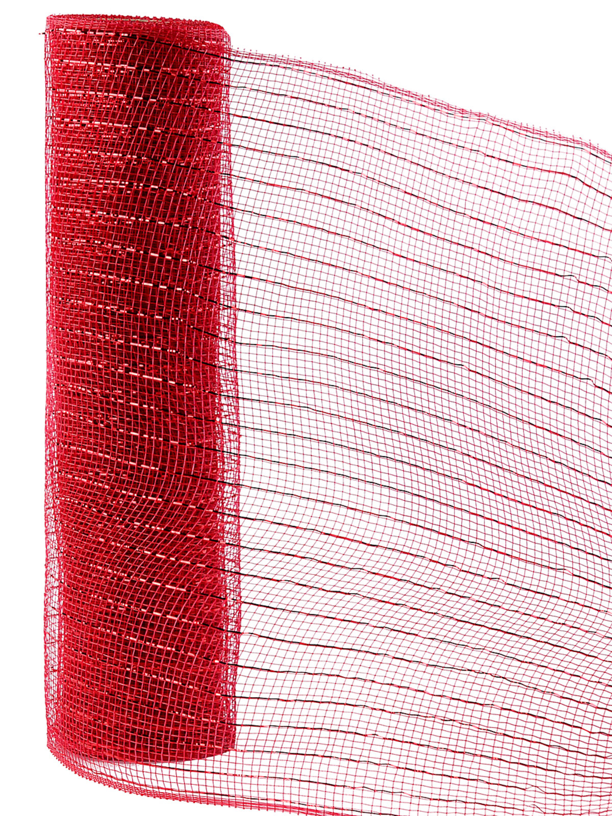 Red Metallic Stripe Christmas Deco Mesh Roll | 5m x 26cm