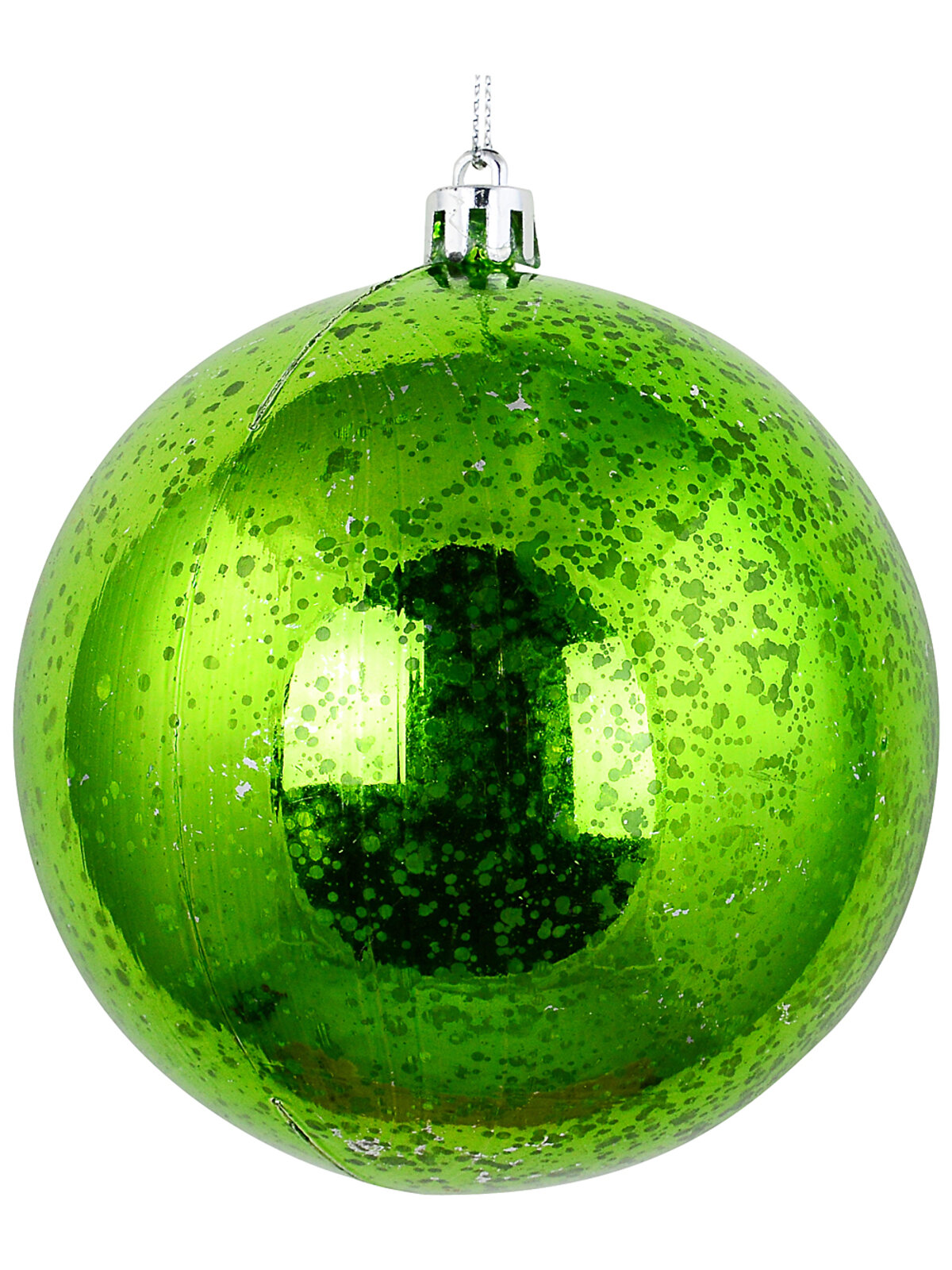 Whimsical Mottled Lime Green Signature Mercury Look Bauble | 10cm