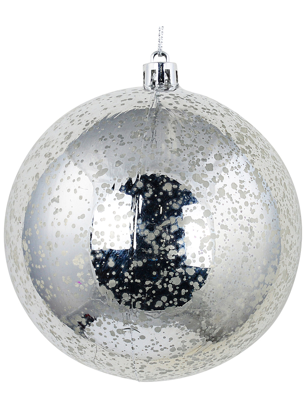 Heritage Silver Signature Mottled Mercury Look Bauble | 10cm