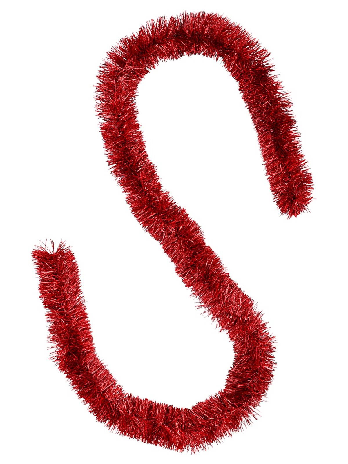 Classic 5ply Red Metallic Spruce Christmas Tinsel Garland | 2m x 80mm