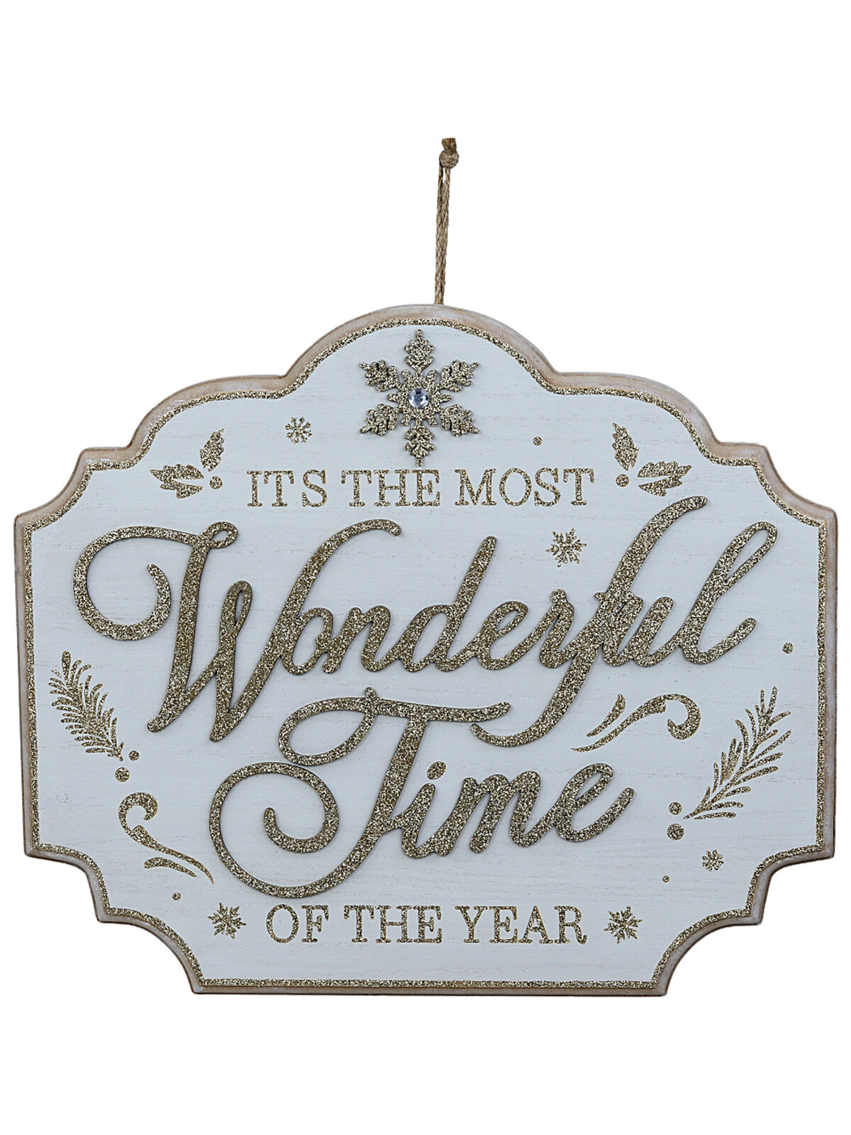 It's The Most Wonderful Time Of The Year Wooden Plaque Sign | 34cm