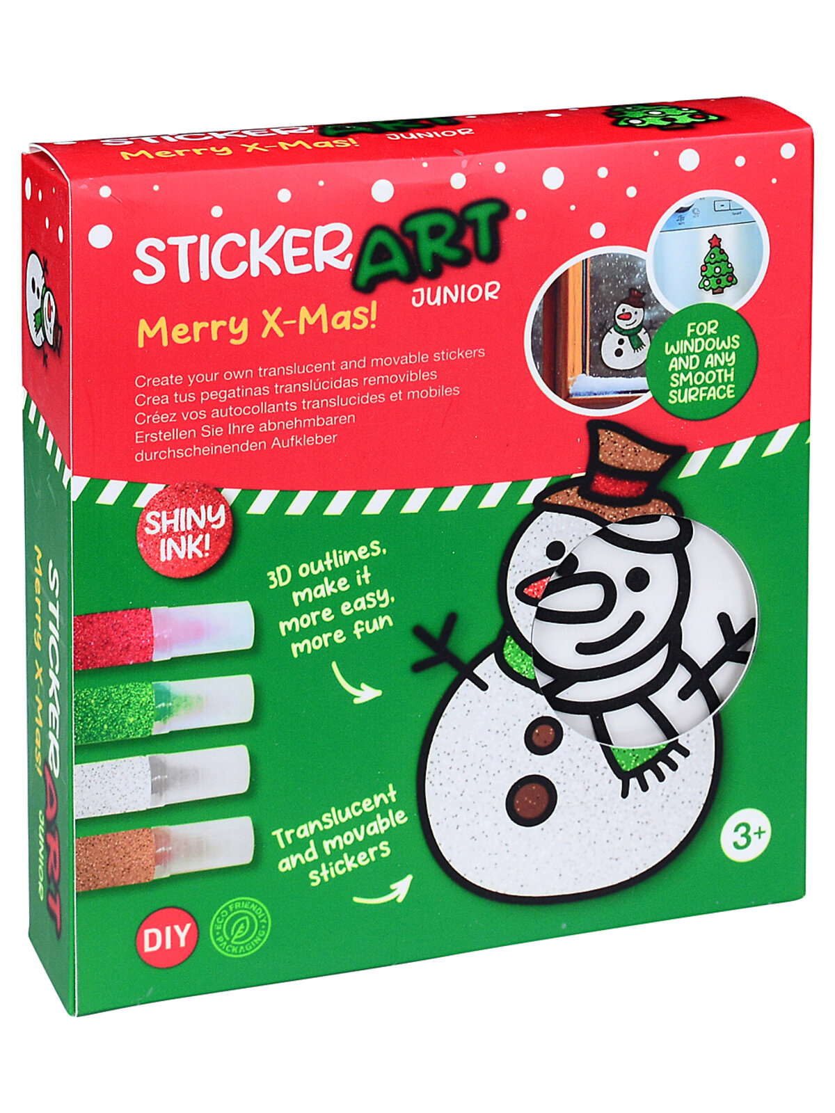 Sticker Art Junior Christmas Window  Kit | DIY Translucent Craft
