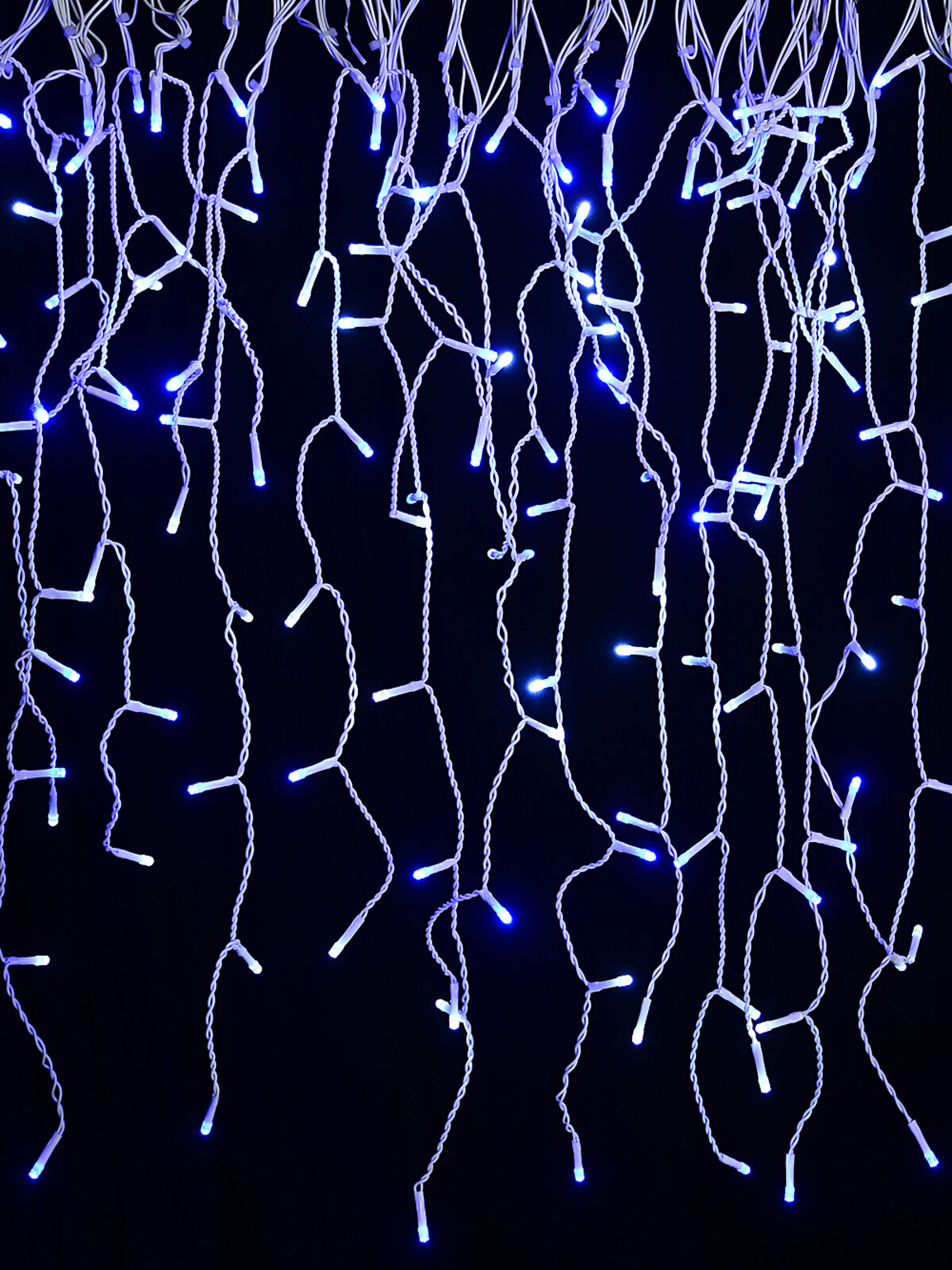 340 Blue & Cool White LED Icicle String Lights 8 Function With Timer | 10m