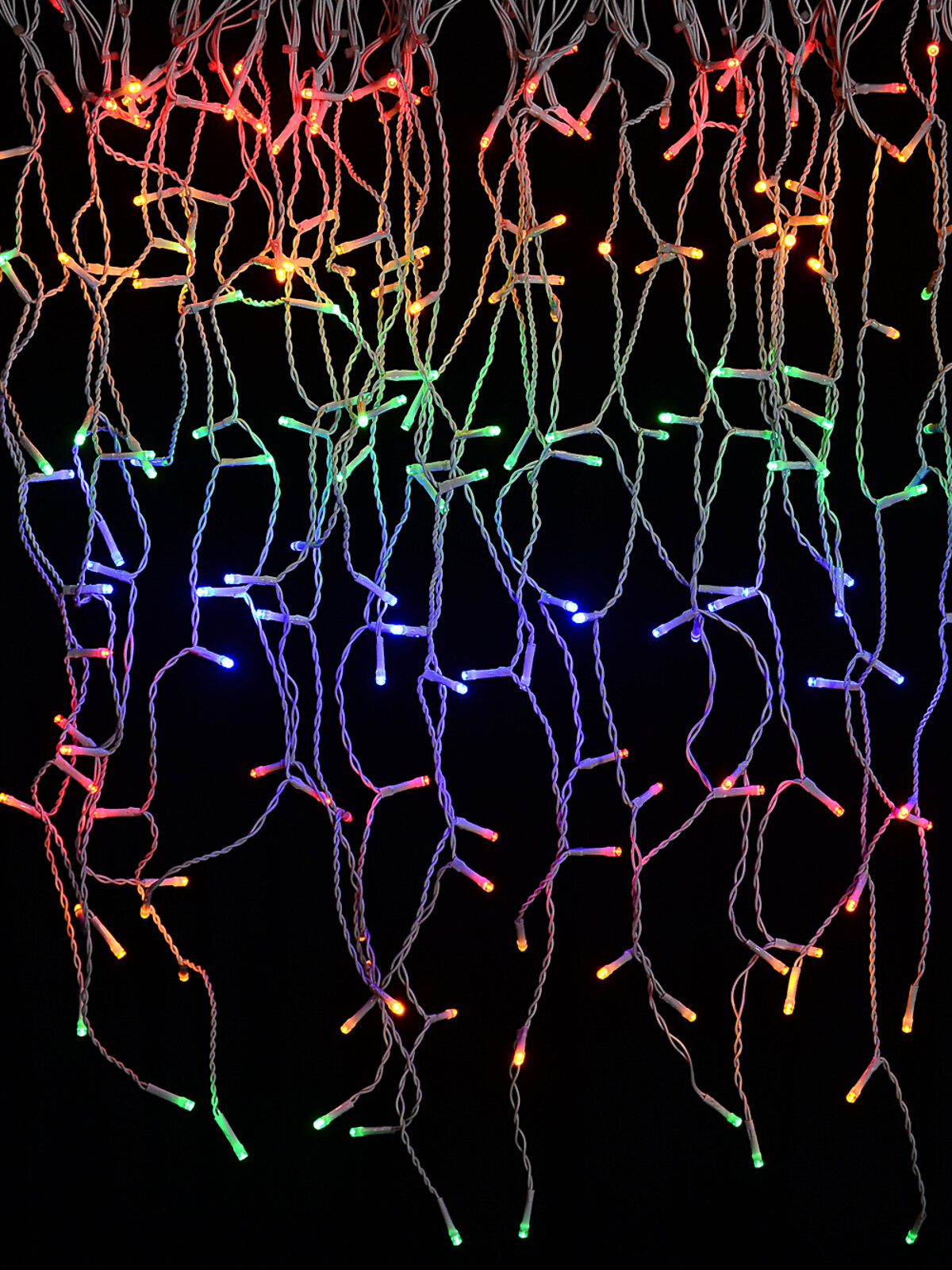 340 Multi Colour LED Icicle String Lights 8 Function With Timer | 10m