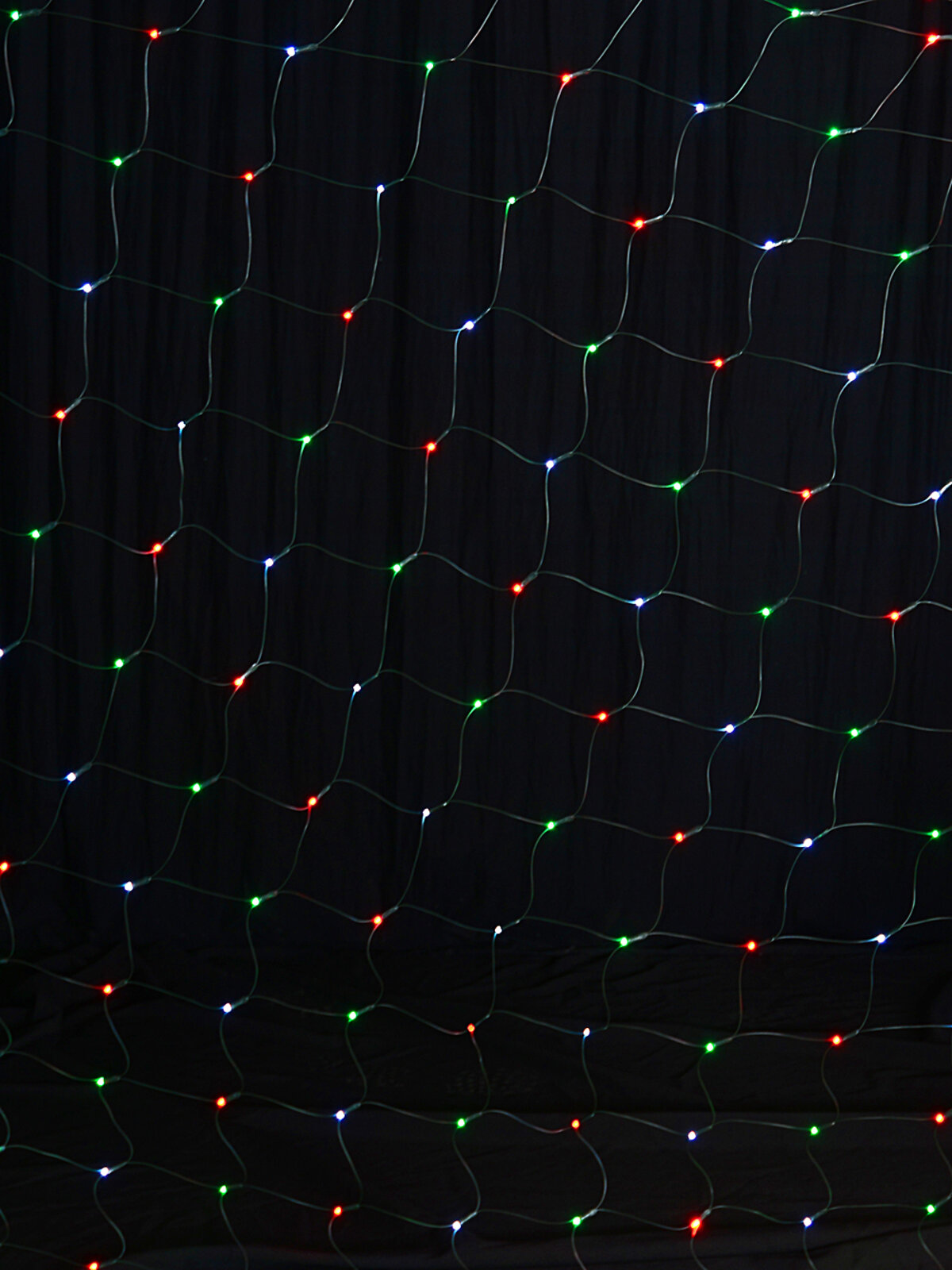 256 Multi Colour LED Hybrid Solar & Electric Net Lights With Timer | 2m x 2m