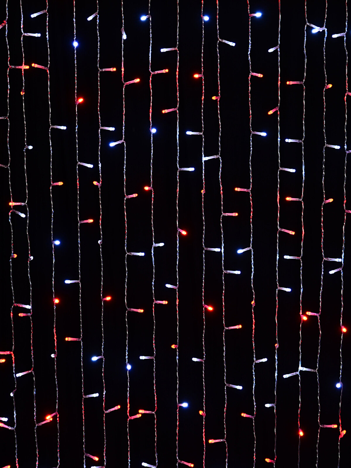 600 Red & Cool White LED Curtain Light 8 Function With Timer | 3m x 3m