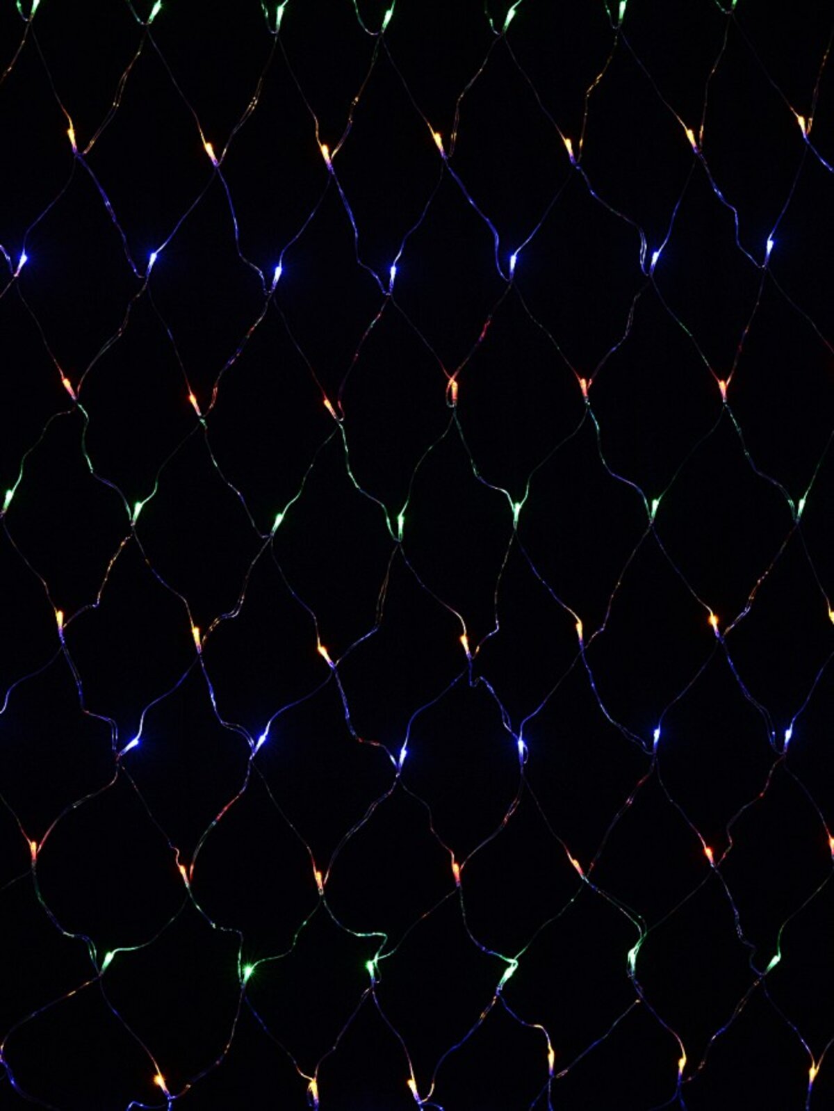 256 Multi Colour LED Hybrid Solar & Electric Net Lights With Timer | 2m x 2m
