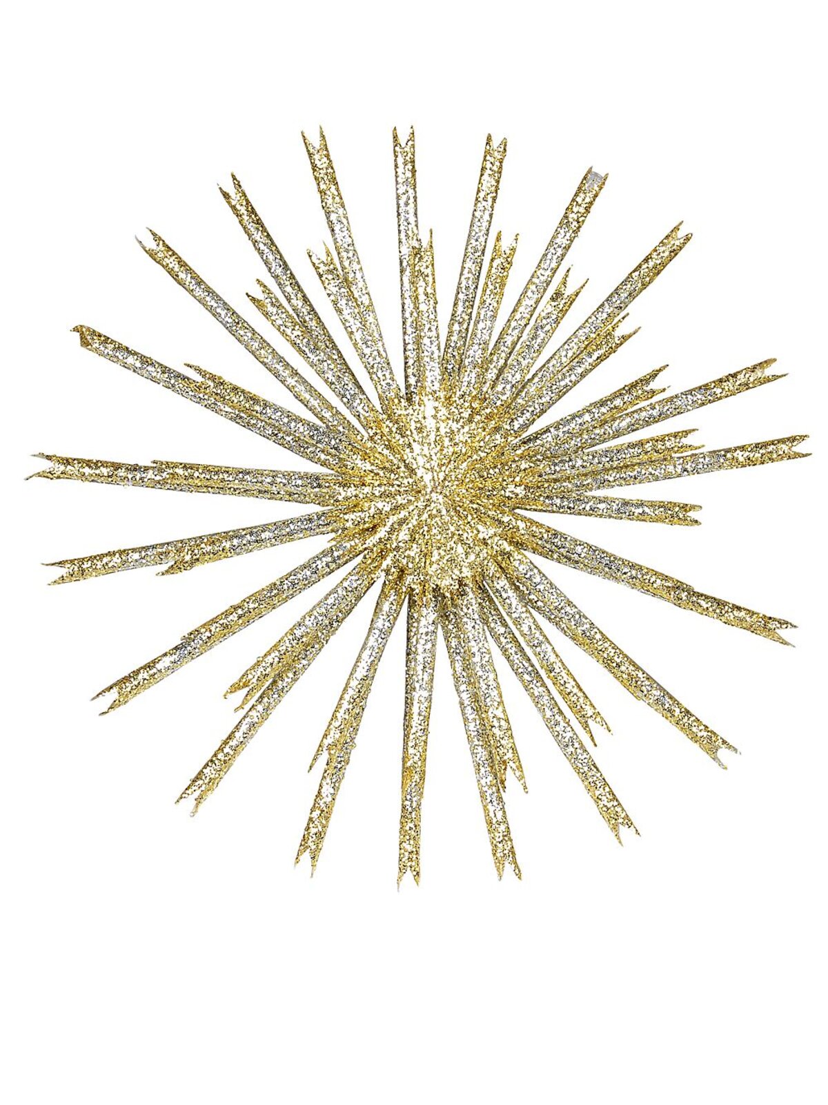 Gold & Platinum Starburst Ornament Christmas Tree Clip Pick | 25cm