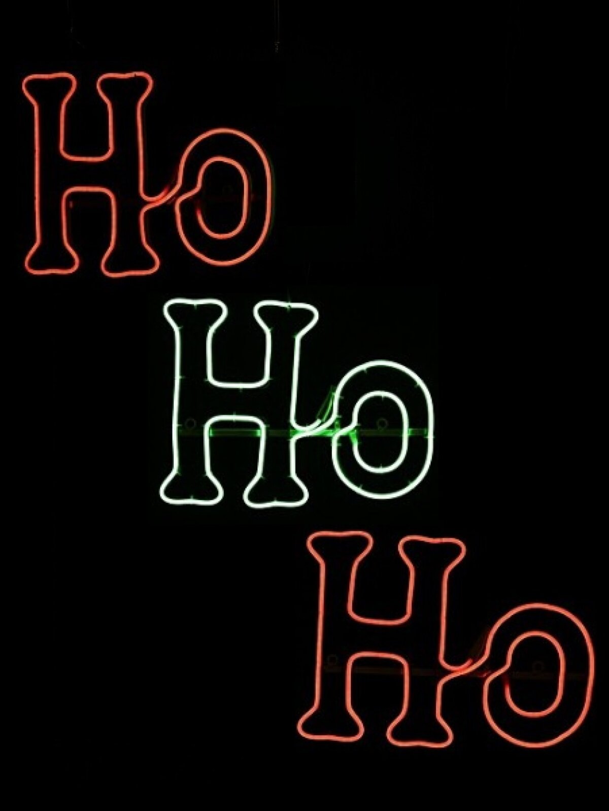 2.5m Dynamic Ho Ho Ho Christmas Outdoor Red & Green LED Neon Flex Display