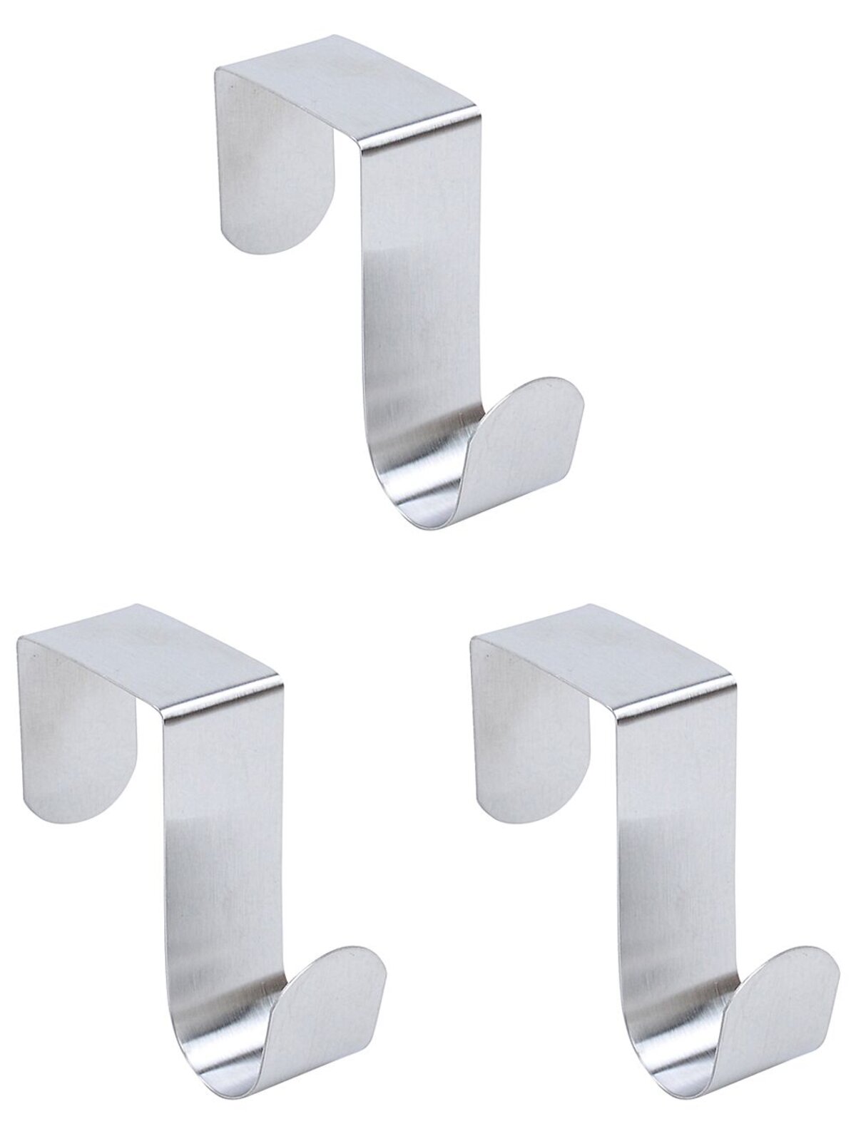 3x Stainless Steel Christmas Wreath Hangers | Over Door Hooks Hold 11kg