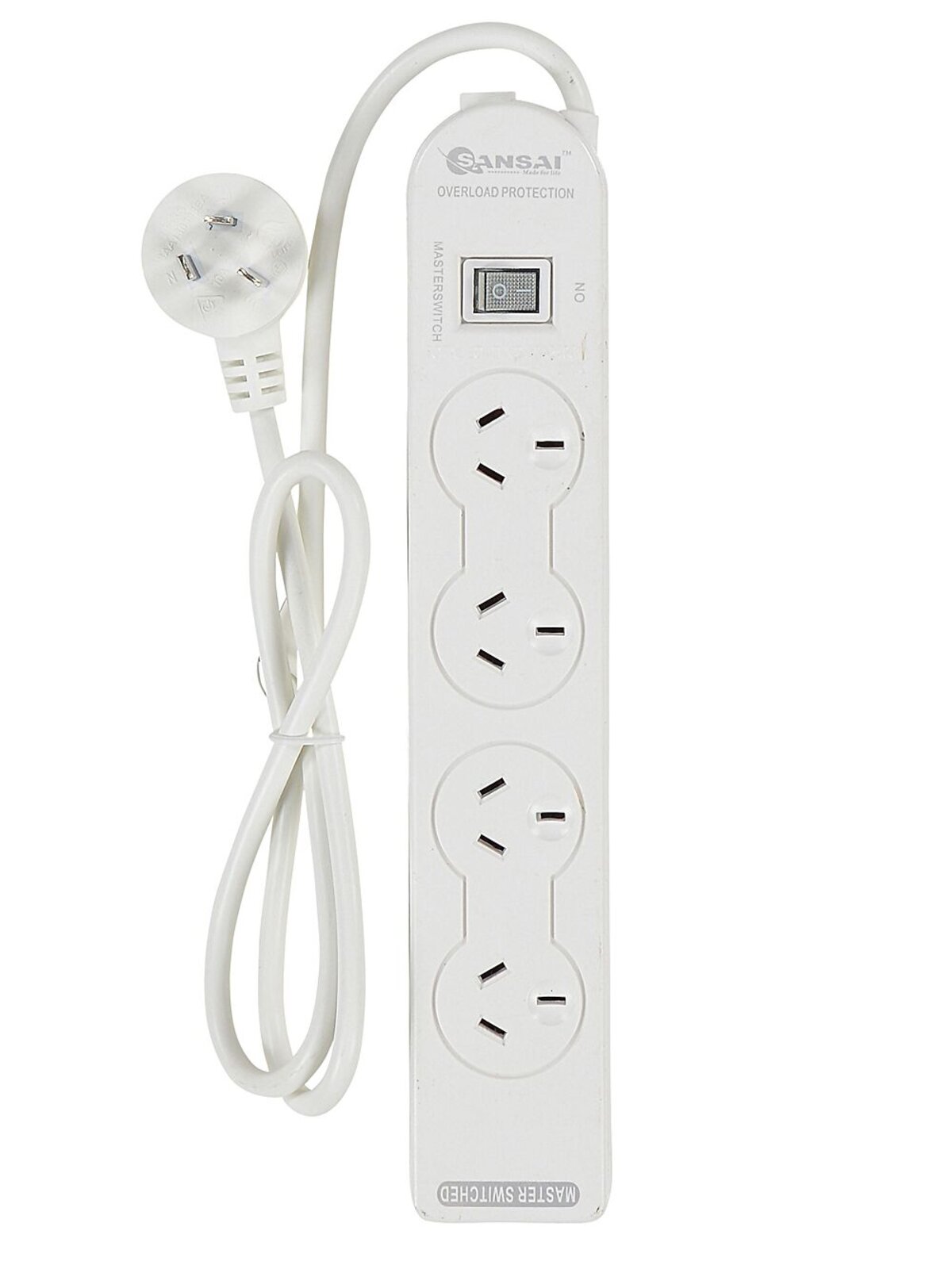 4 Outlet Sansai Powerboard With Overload Protection | Indoor Socket Expander