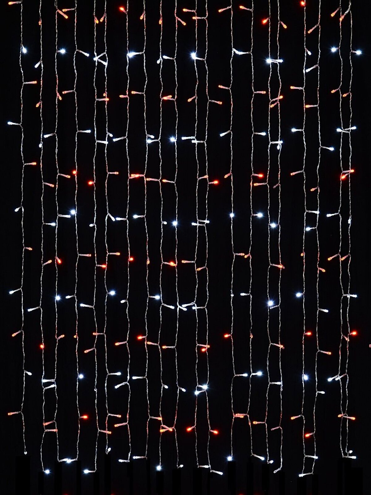 400 Red & Cool White LED 2m String Curtain Light