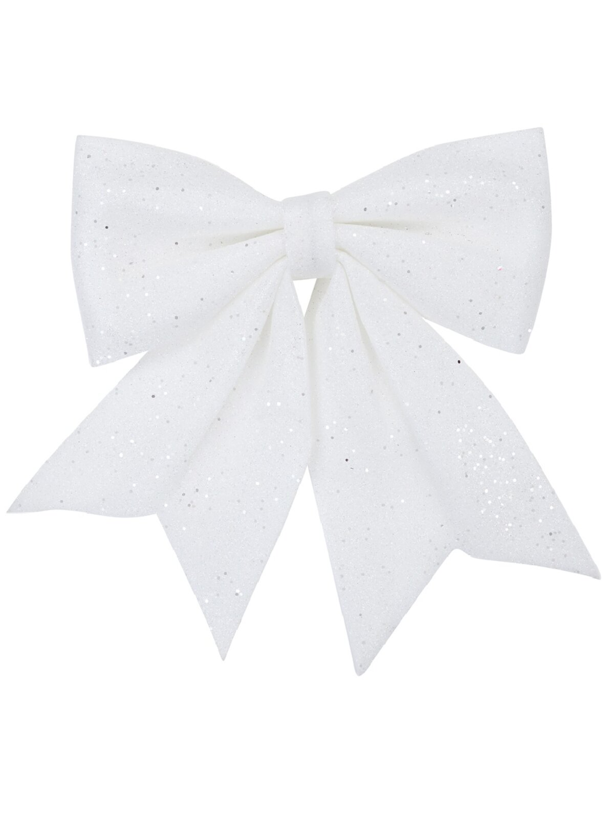 White Glitter & Sequin Adorned Timeless Monumental Bow | 40cm