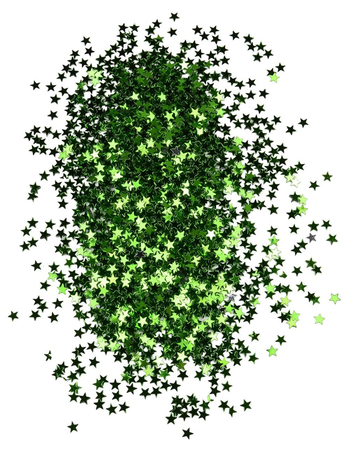 40g Shiny Green Metallic Star Table Confetti | 7mm Festive Scatter Shapes