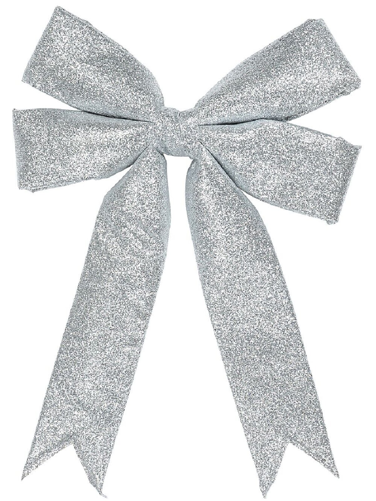 46cm Large Silver Glitter Display Bow