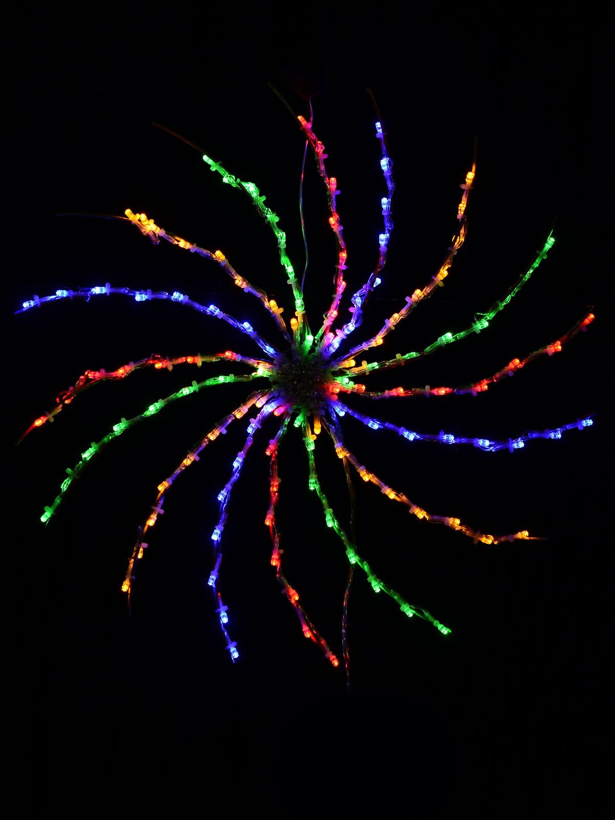 49cm Multi Colour LED Spiral Galaxy Pinwheel Light Display