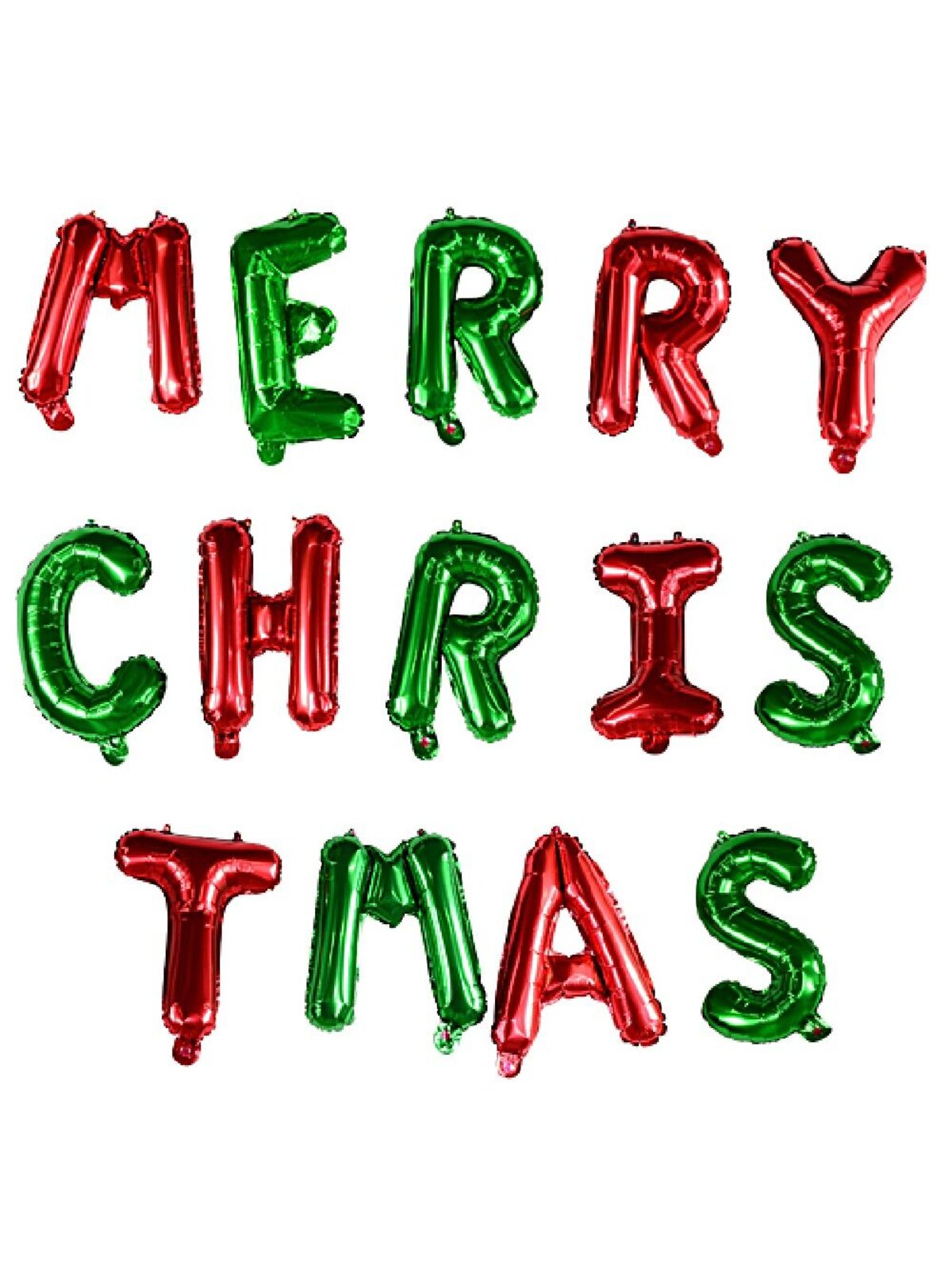 4m Red & Green Merry Christmas Inflatable Letter Bunting