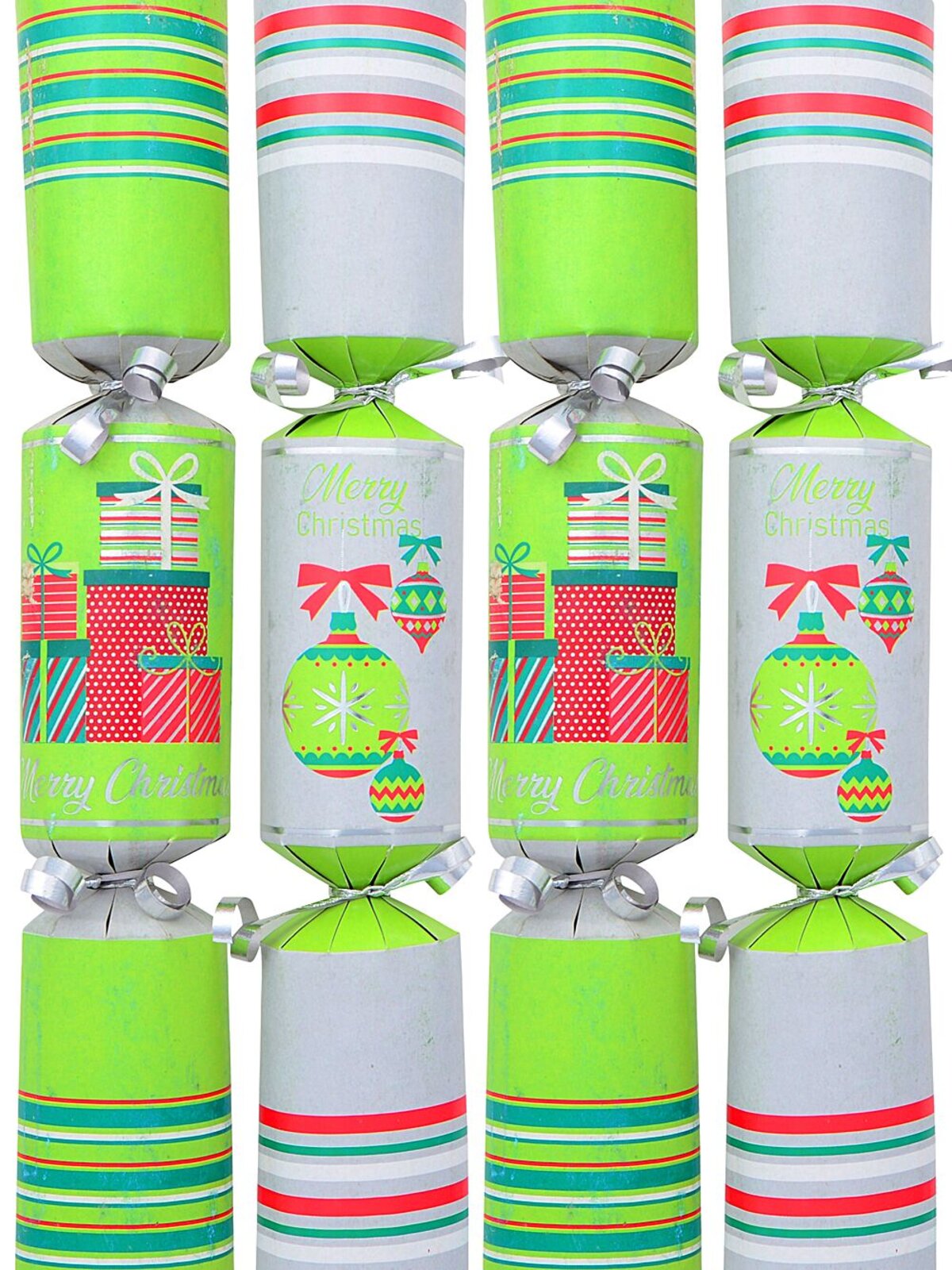 50x Gifts & Baubles Retro Look Christmas Bon Bons (Crackers) | 29cm