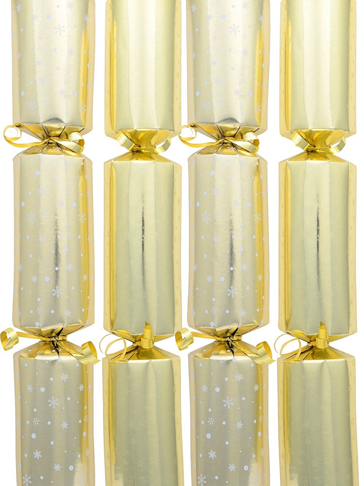 50x Gold Foil With Stars Pattern Christmas Bon Bons (Crackers) | 30cm