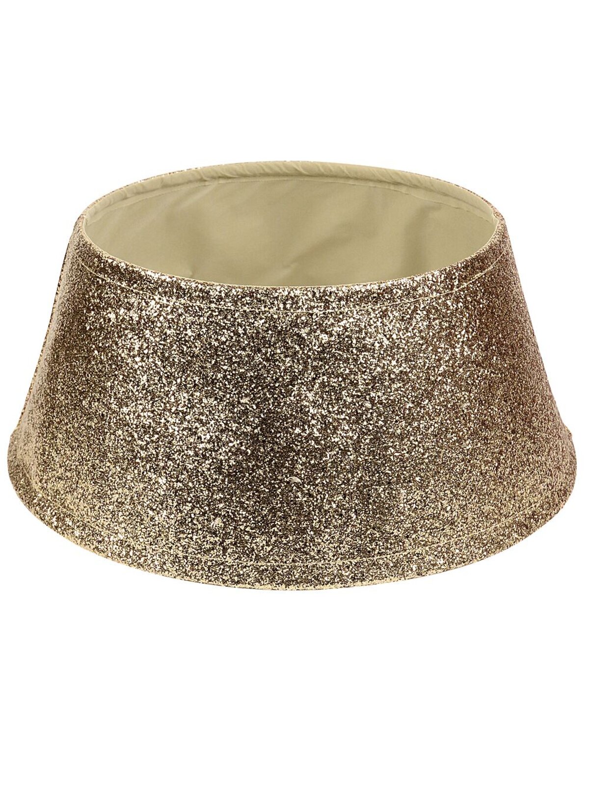 58cm Crystal Gold Glitter Textured Effect Christmas Tree Collar