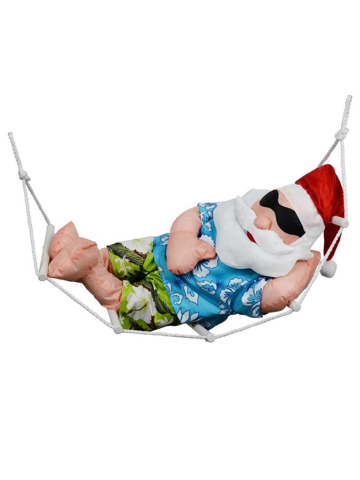 Hanging Summer Santa Hammock Outdoor Nylon Christmas Decoration | 65cm