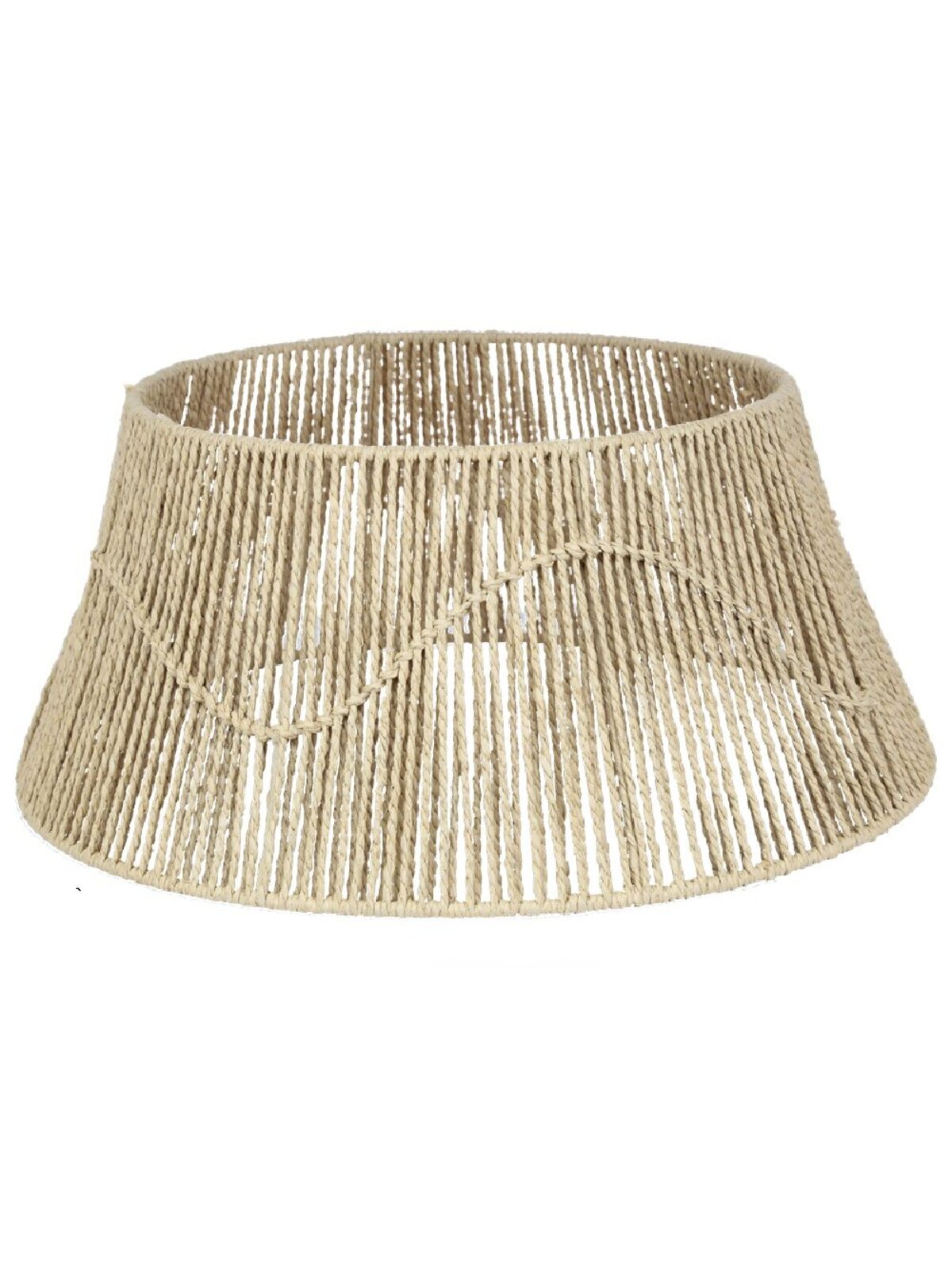 Natural Vertical Weave Paper Rope Christmas Tree Collar | 65cm