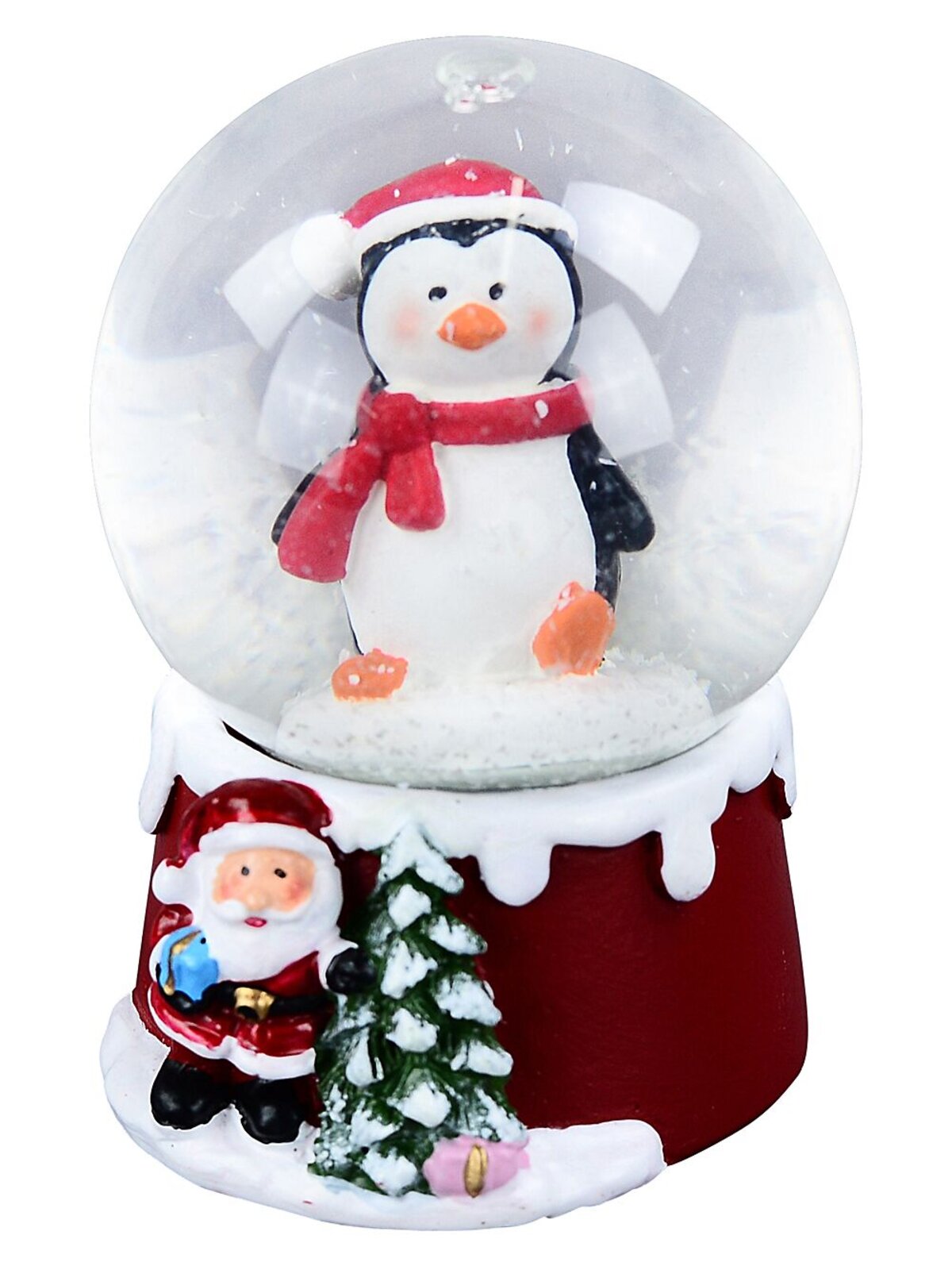 65mm Sitting Penguin Christmas Mini Waterball Snow Globe Ornament
