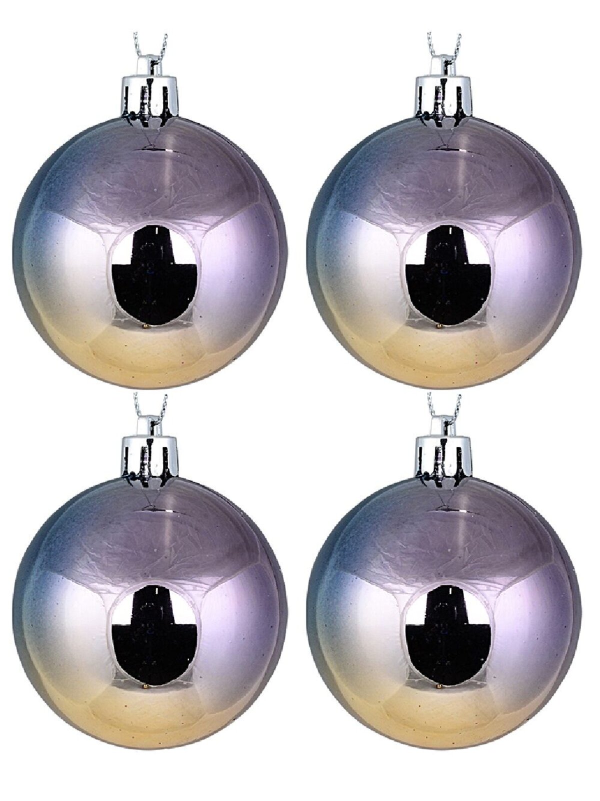 6x Lustrous Holographic Oil-Slick Rainbow Essential Baubles | 60mm