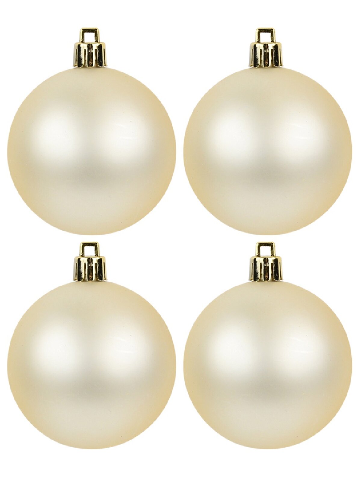 6x Lustrous Matte Champagne Essential Baubles | 60mm