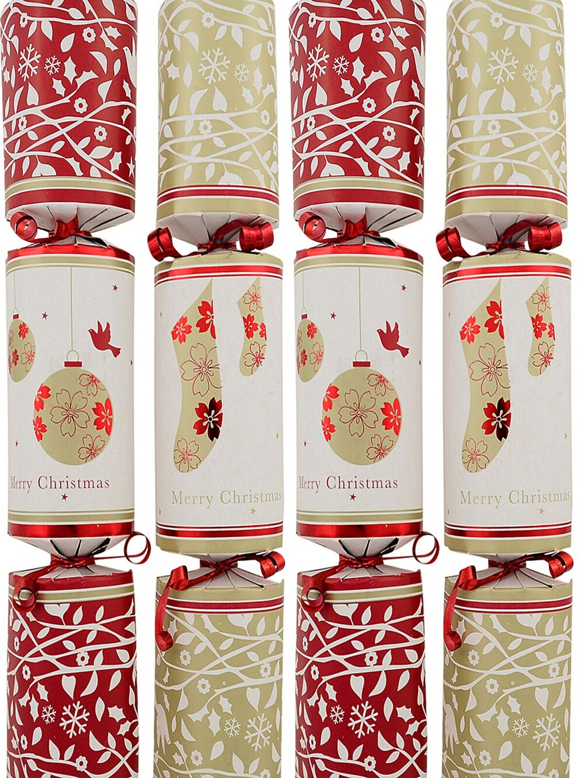 6x Stockings & Baubles Design Christmas Bon Bons (Crackers) | 29cm