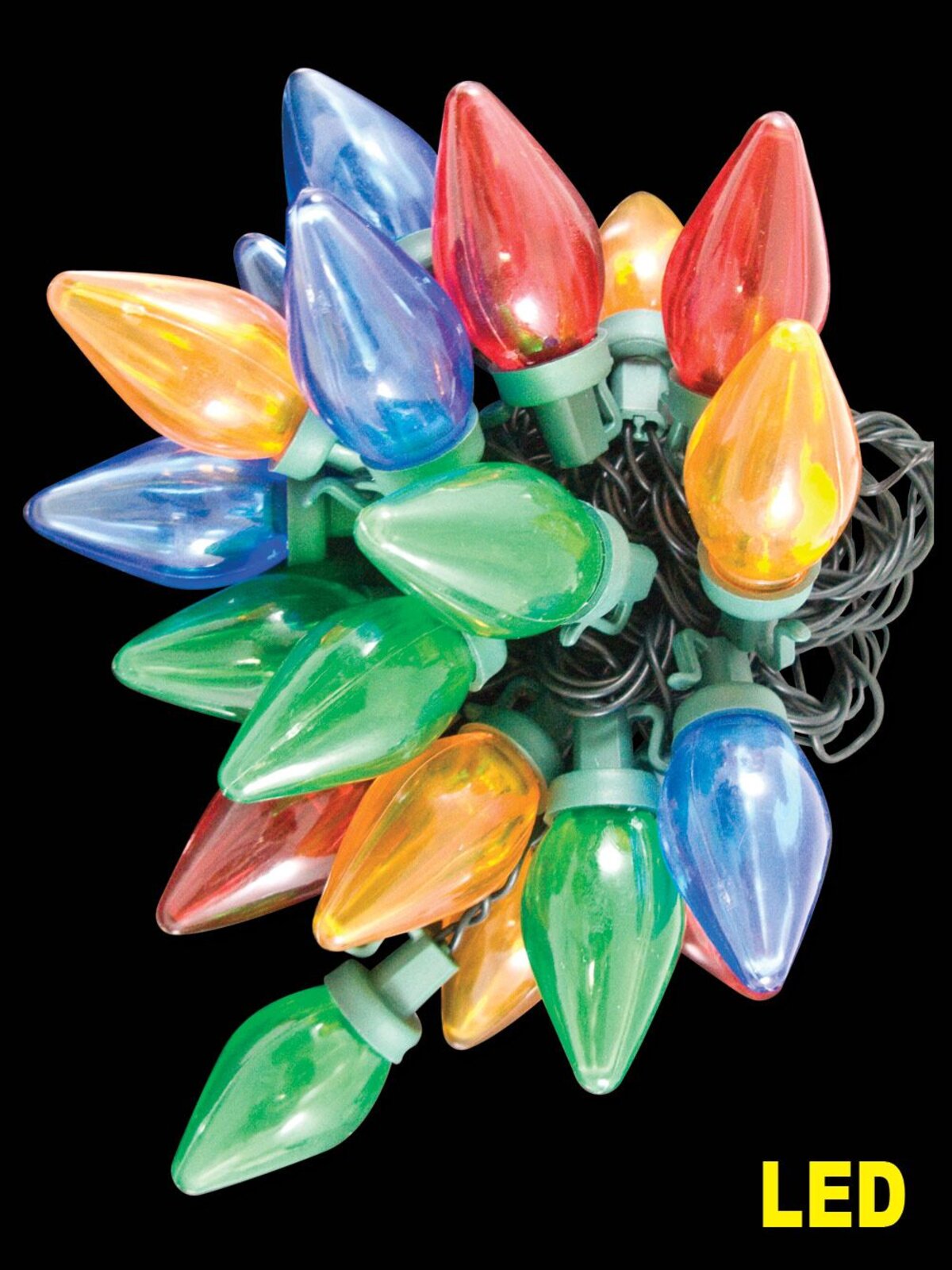 80 Multi Colour LED C7 Candles String Light - 8m