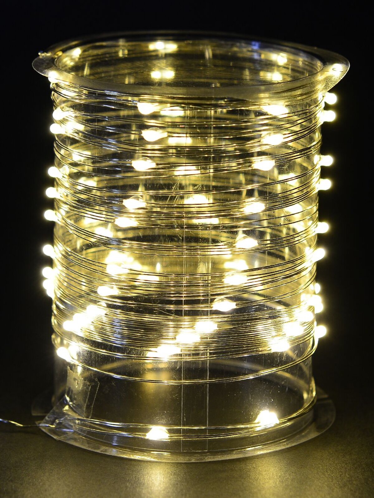 80 Warm White Micro LED Battery Silver Wire String Light - 8m
