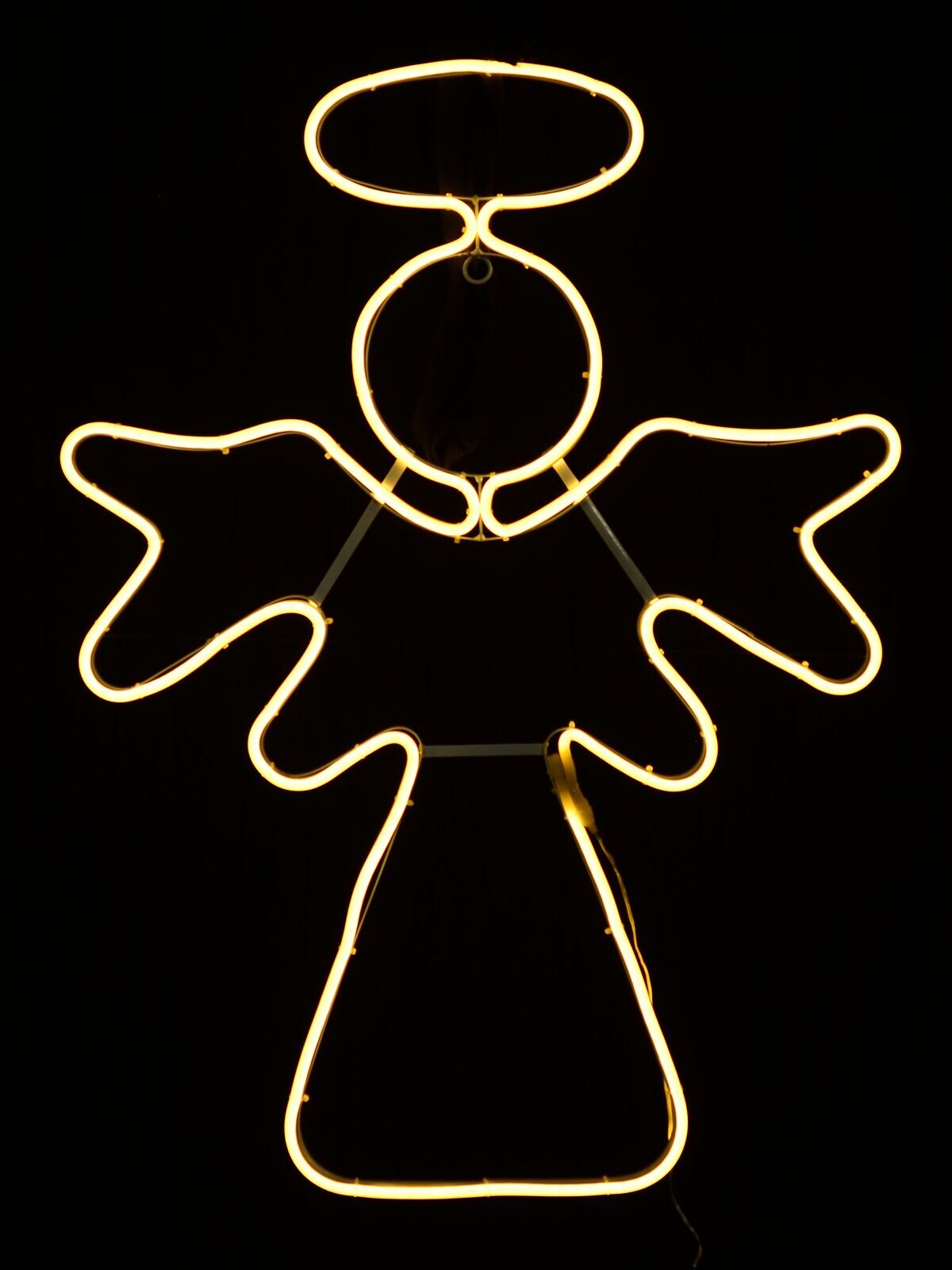 82cm Nativity Angel & Halo Outdoor Christmas Warm White Neon LED Display